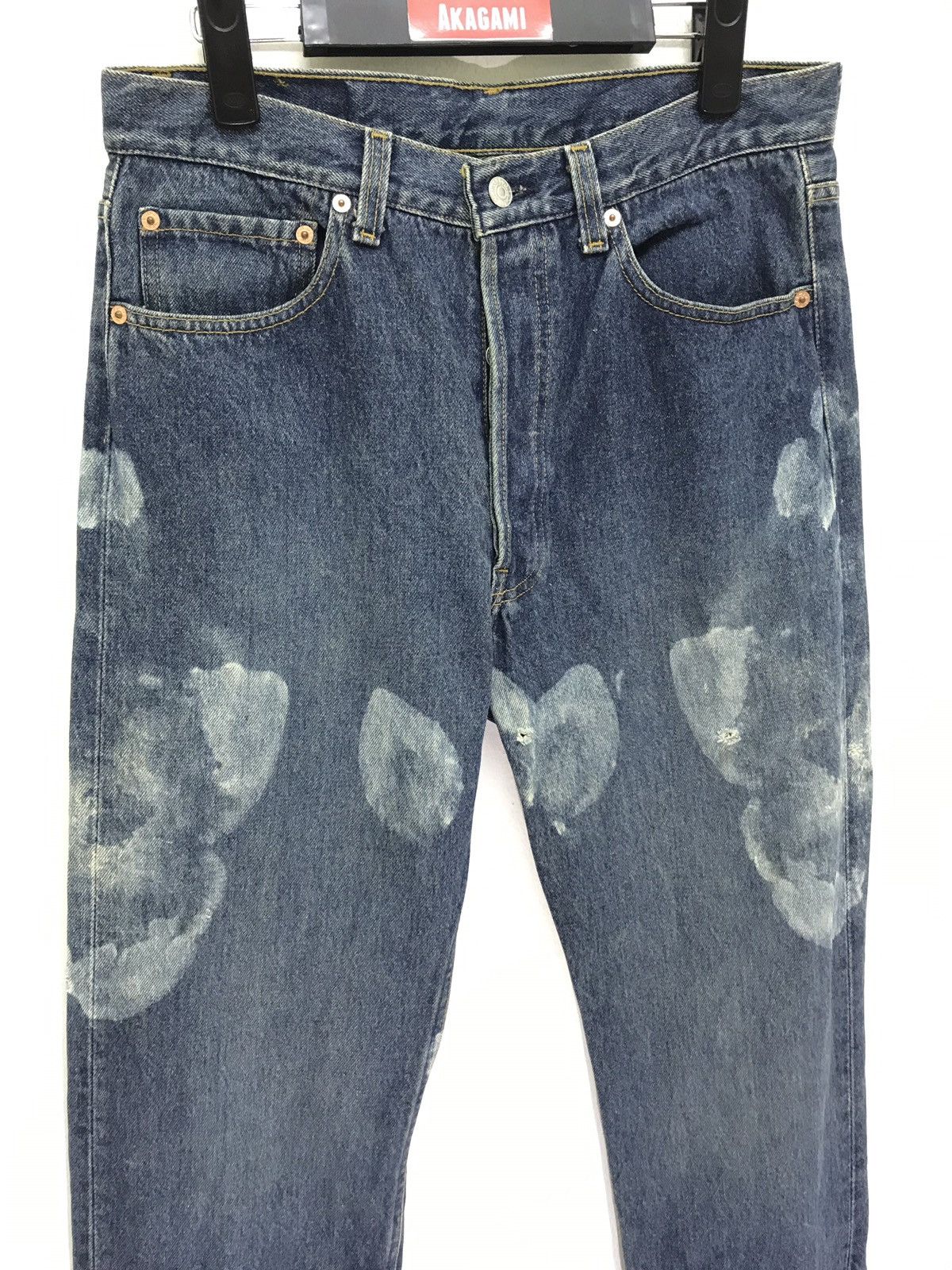 Levi's Vtg 90s Levi’s 501 Distressed Denim Bleach Regular Size US 31 - 3 Thumbnail
