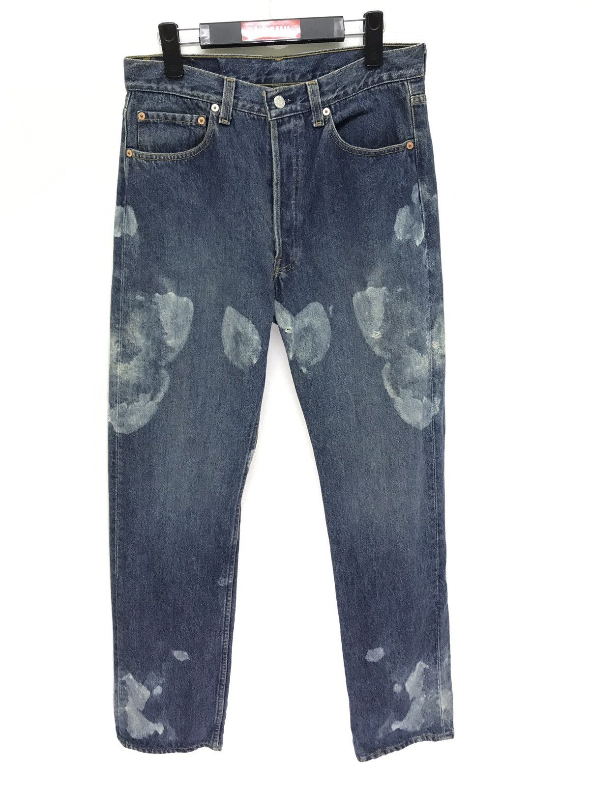Levi's Vtg 90s Levi’s 501 Distressed Denim Bleach Regular Size US 31 - 1 Thumbnail