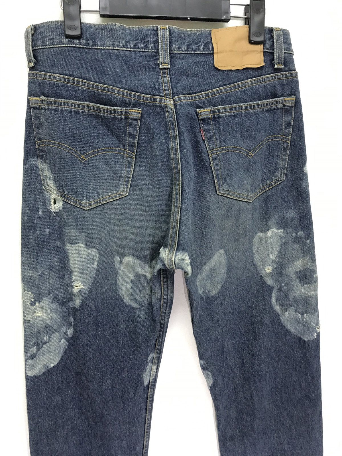 Levi's Vtg 90s Levi’s 501 Distressed Denim Bleach Regular Size US 31 - 7 Thumbnail