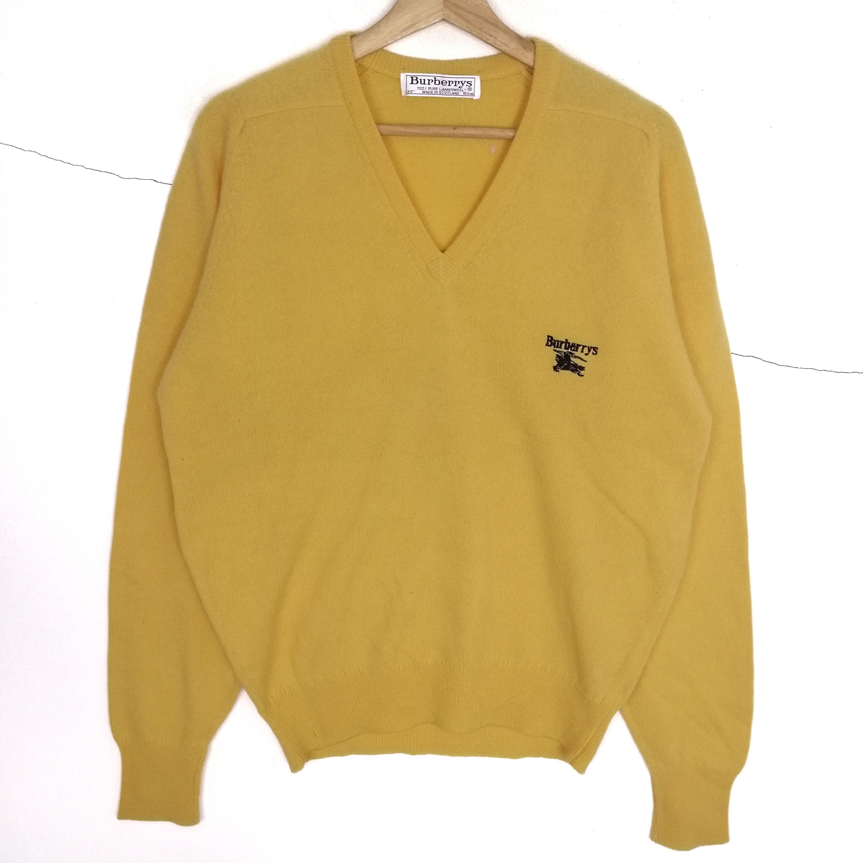 Burberry 🔥Vintage BURBERRYS Lambswool Sweater 90s Size US S / EU 44-46 / 1 - 1 Thumbnail