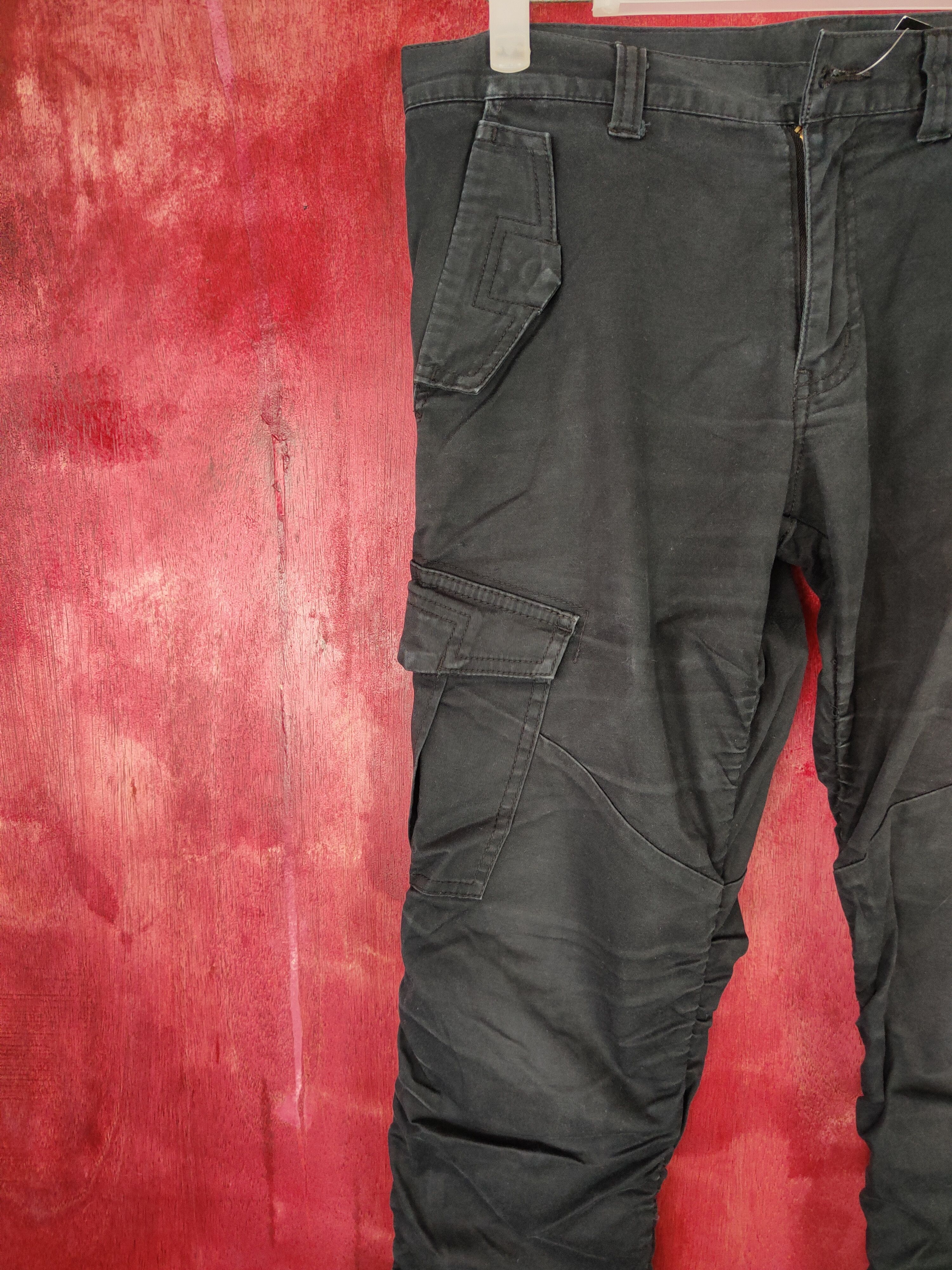 Tornado Mart Tornado Mart Black Multi Pocket spring Cargo Pants #4906 Size 29" - 4 Thumbnail