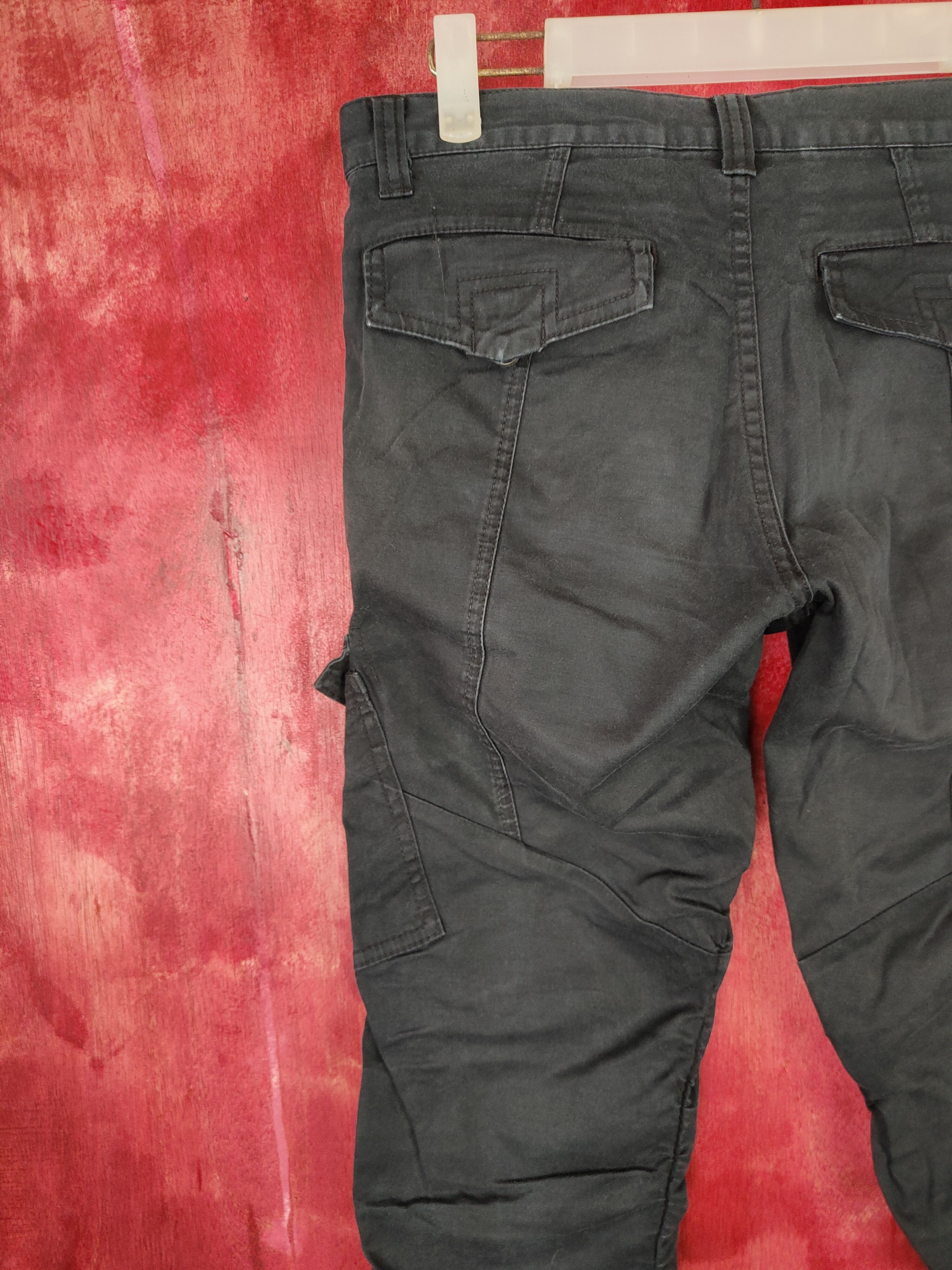 Tornado Mart Tornado Mart Black Multi Pocket spring Cargo Pants #4906 Size 29" - 9 Thumbnail