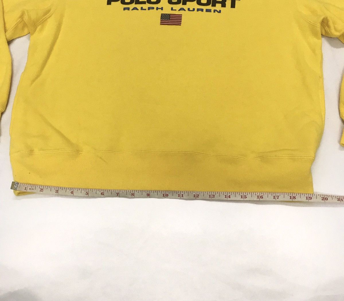 Polo Ralph Lauren × Vintage Vintage POLO SPORT Big Logo Half Zipper Yellow Sweatshirt Size US L / EU 52-54 / 3 - 12 Thumbnail