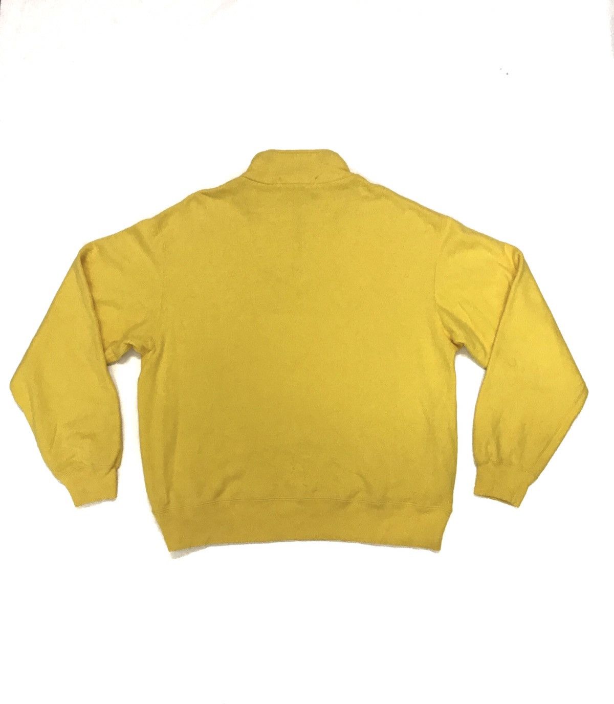 Polo Ralph Lauren × Vintage Vintage POLO SPORT Big Logo Half Zipper Yellow Sweatshirt Size US L / EU 52-54 / 3 - 5 Thumbnail