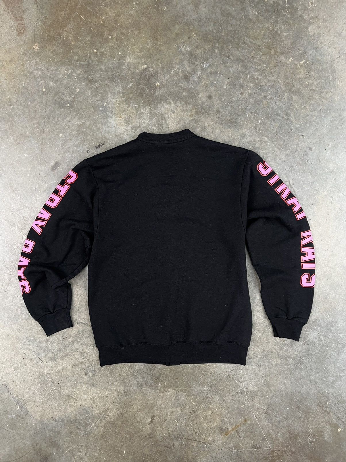 Stray Rats Stray Rats Pink + Black Logo Sleeve Cardigan Black Medium Size US M / EU 48-50 / 2 - 3 Thumbnail