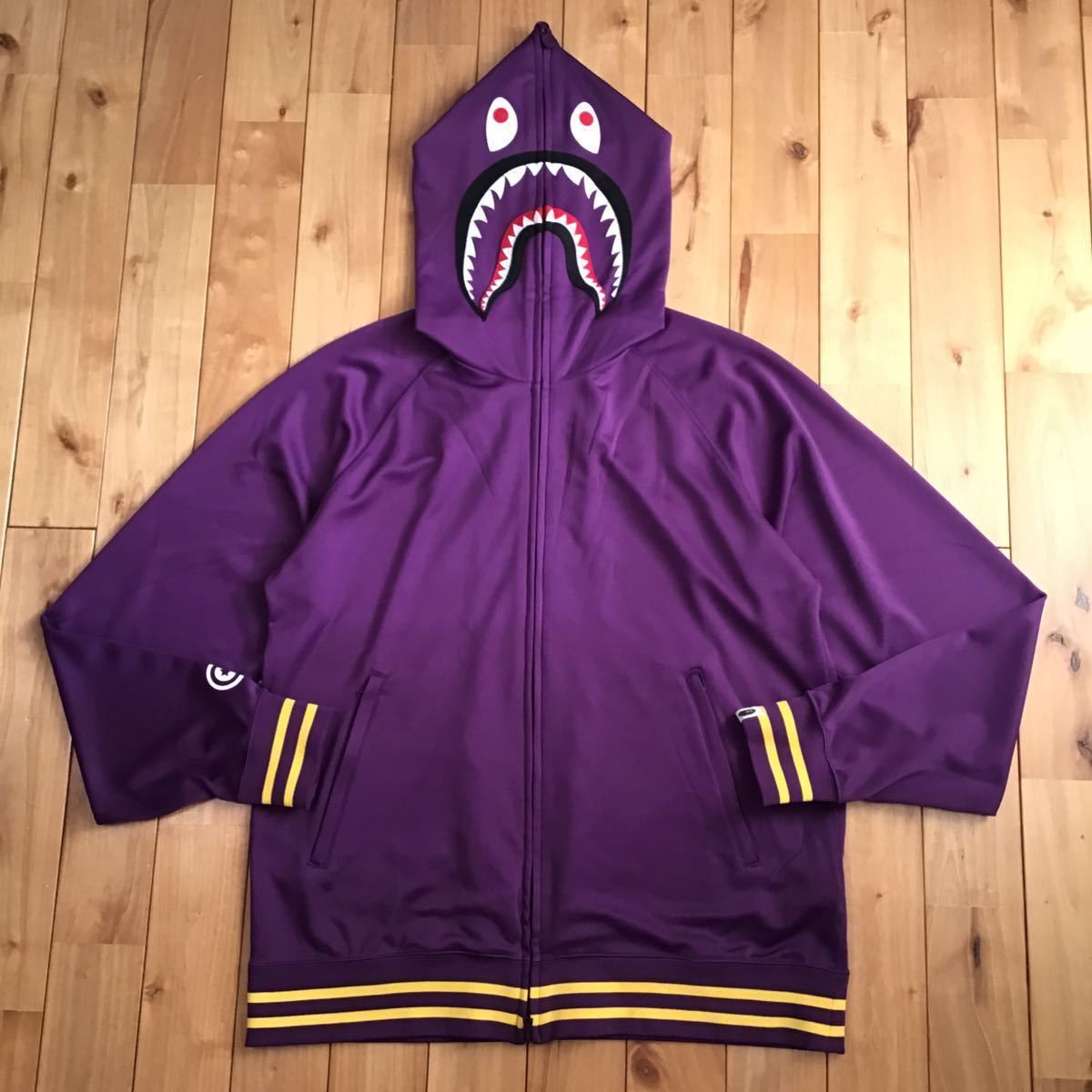 Bape XXL BAPE Jersey shark full zip hoodie Purple 2XL APE Grailed