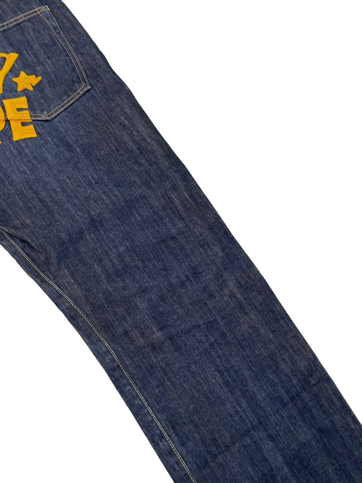 Bape × Nigo Bathing Ape Chain Embroidery Bapesta Denim Regular Size US 35 - 7 Thumbnail