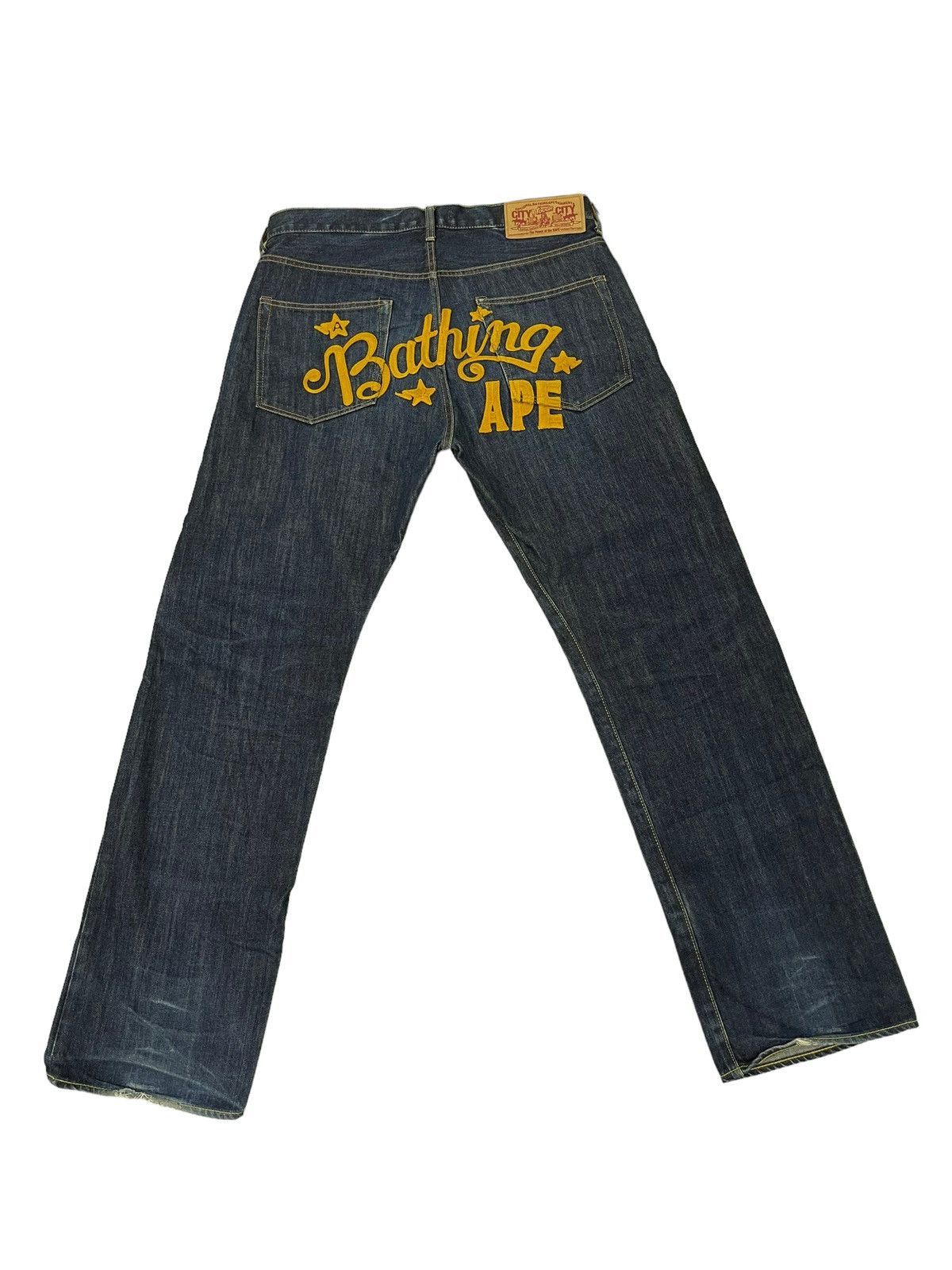 A BATHING APE ジーンズ AAPE BY *A BATHING APE® tapered-leg Jeans