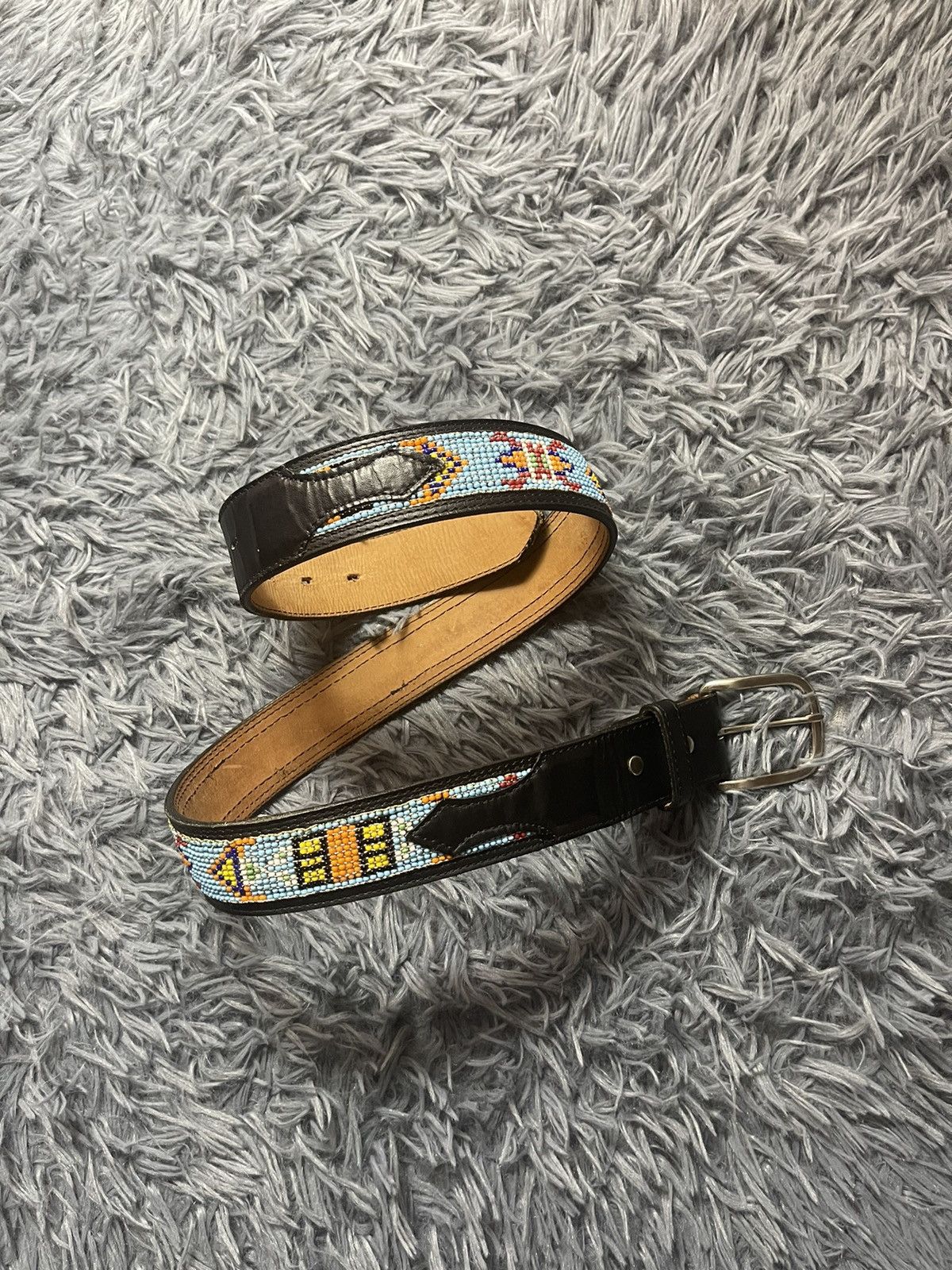 Vintage Circle Y of Yoakum handmade in Texas USA leather belt 96cm