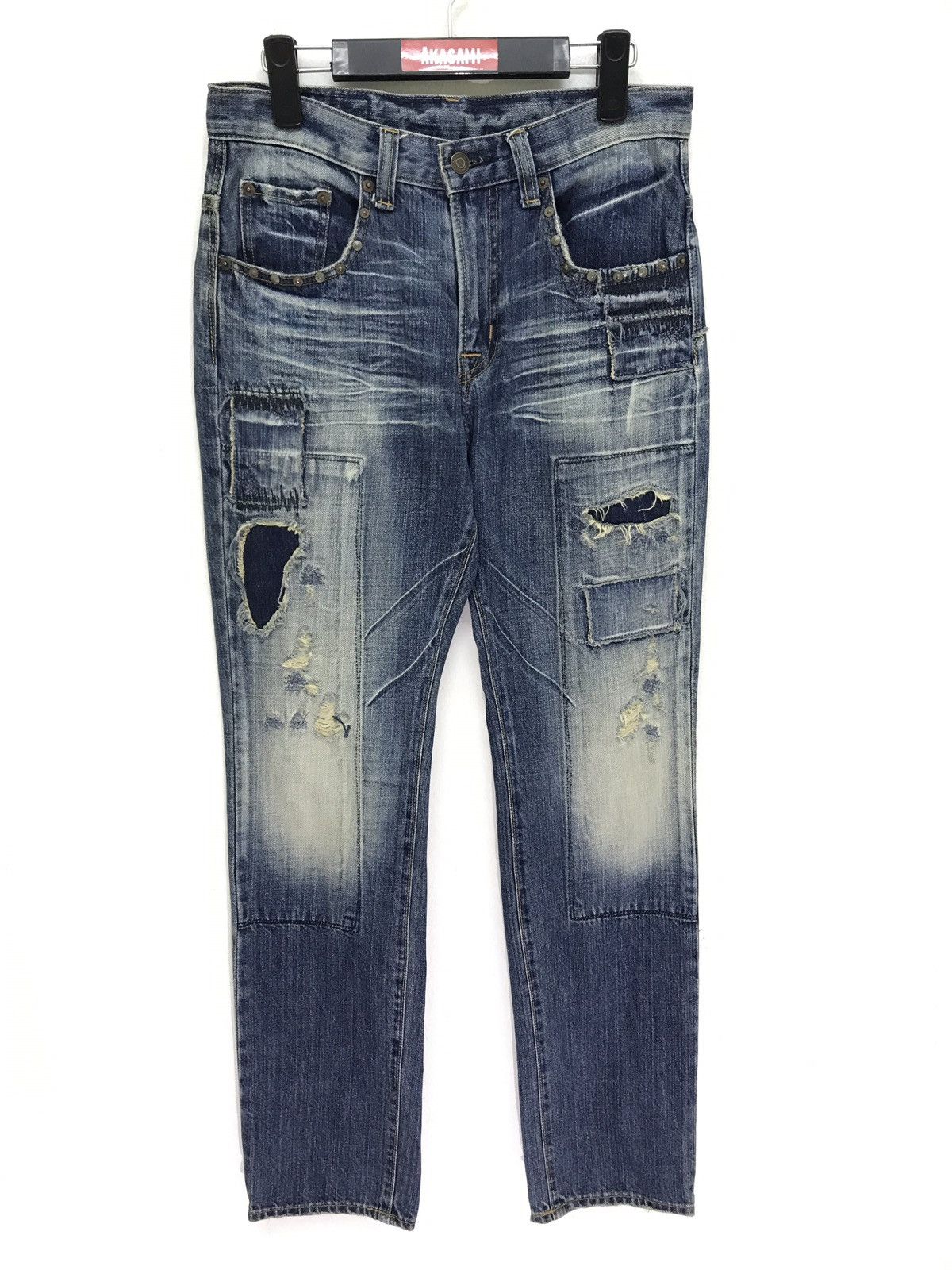 Japanese Brand Slim Jeans Japanese Boro Denim by Re/D.C Patchwork Size US 30 / EU 46 - 2 Thumbnail