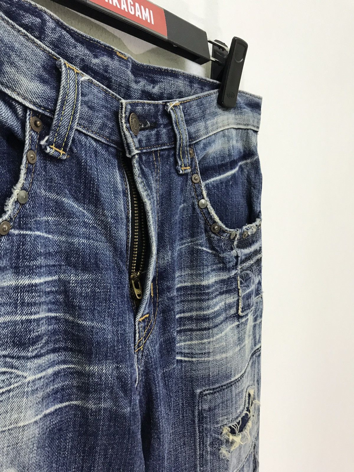 Japanese Brand Slim Jeans Japanese Boro Denim by Re/D.C Patchwork Size US 30 / EU 46 - 7 Thumbnail