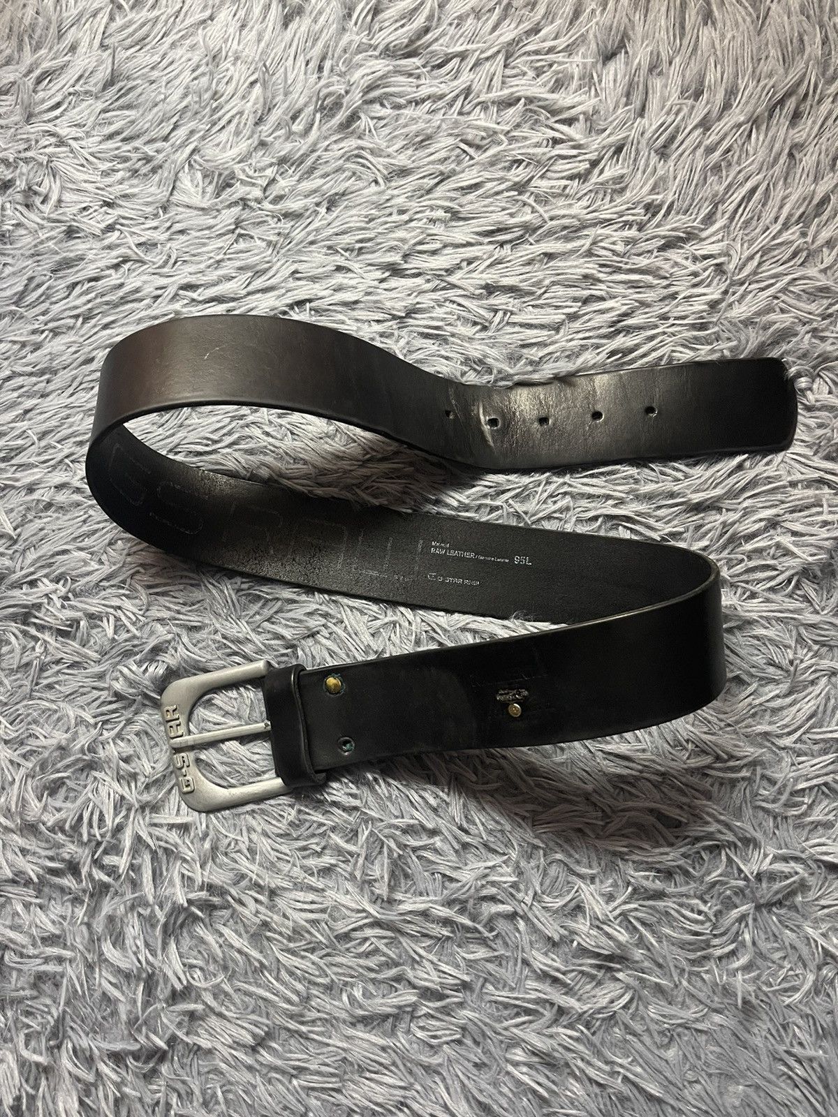 Cowboy Equipment × G-Star G-star Raw avant garde real leather huge belt Size 34 - 1 Thumbnail