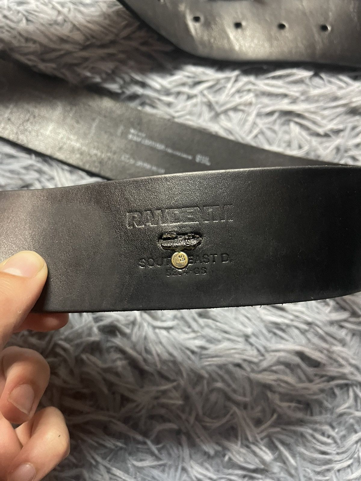 Cowboy Equipment × G-Star G-star Raw avant garde real leather huge belt Size 34 - 3 Thumbnail