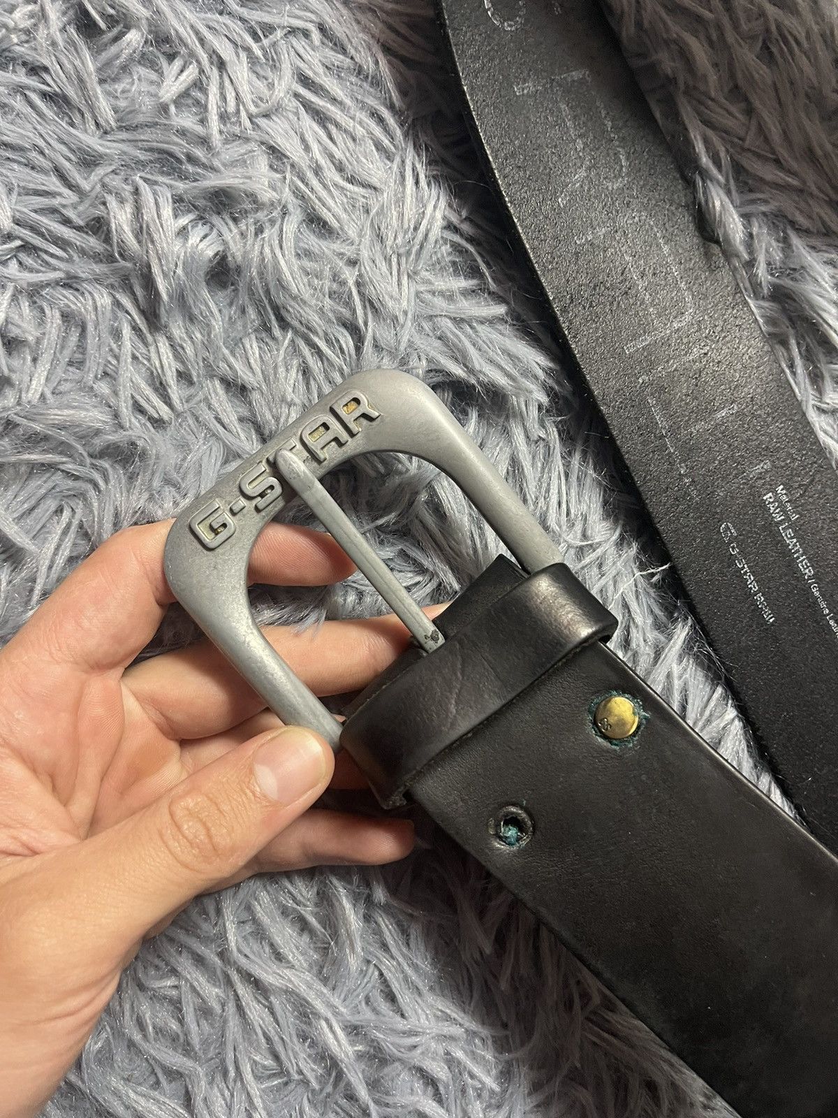 Cowboy Equipment × G-Star G-star Raw avant garde real leather huge belt Size 34 - 4 Thumbnail