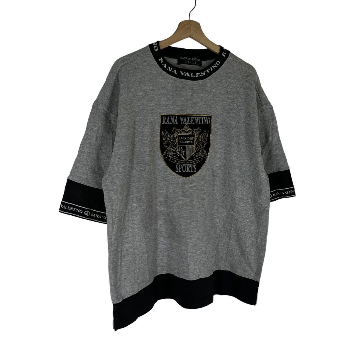 Japanese Brand VINTAGE SWEATSHIRT SIDETAPE BIG LOGO RANA VALENTINO SPORTS Size US L / EU 52-54 / 3 - 2 Thumbnail