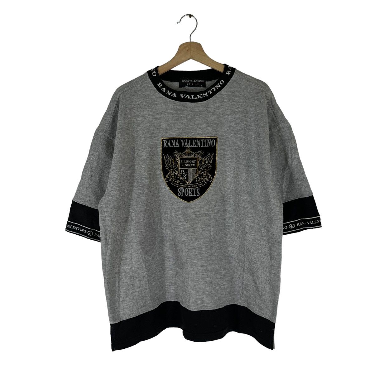 Japanese Brand VINTAGE SWEATSHIRT SIDETAPE BIG LOGO RANA VALENTINO SPORTS Size US L / EU 52-54 / 3 - 1 Thumbnail