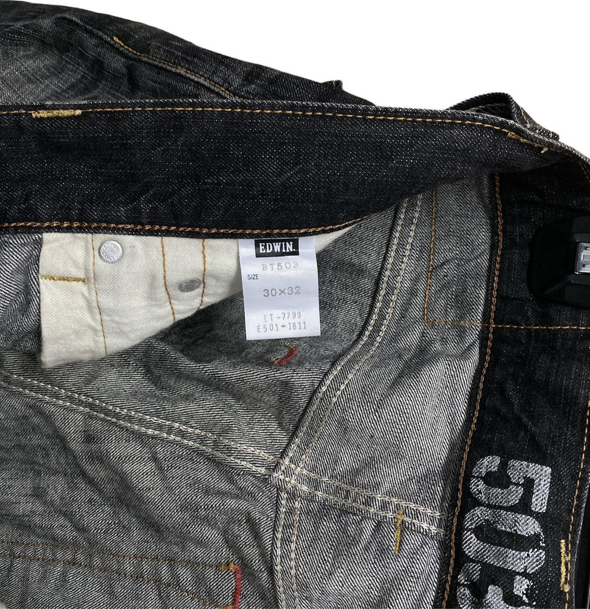 Edwin × Japanese Brand Baggy Jeans Japan Edwin 503 Distressed Denim Size US 32 / EU 48 - 8 Thumbnail
