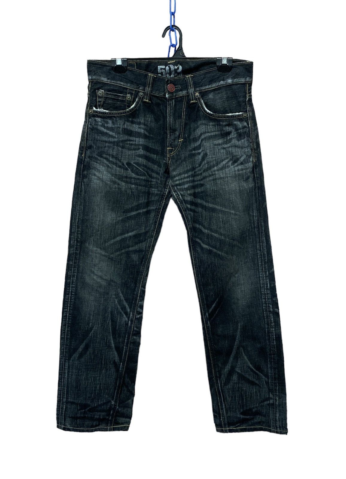Edwin × Japanese Brand Baggy Jeans Japan Edwin 503 Distressed Denim Size US 32 / EU 48 - 4 Thumbnail