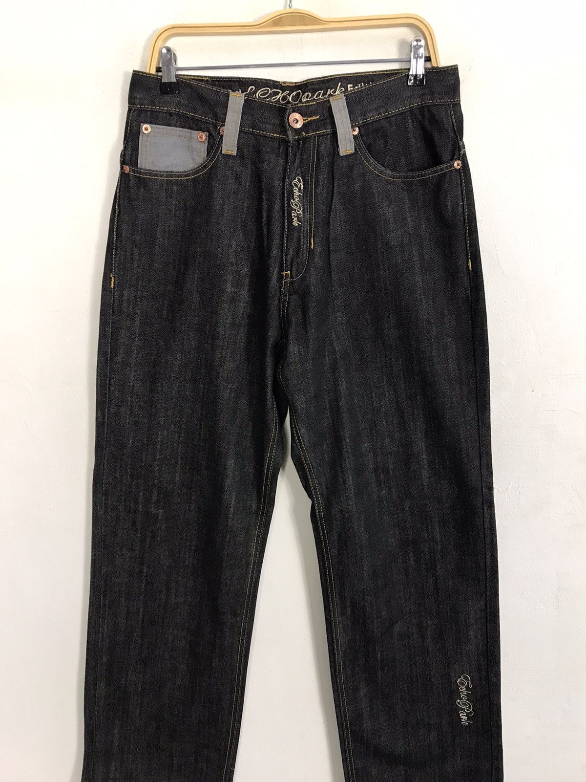 Japanese Brand Echo Park Street Style Hiphop Wear Pocket Jeans Size US 33 - 3 Thumbnail