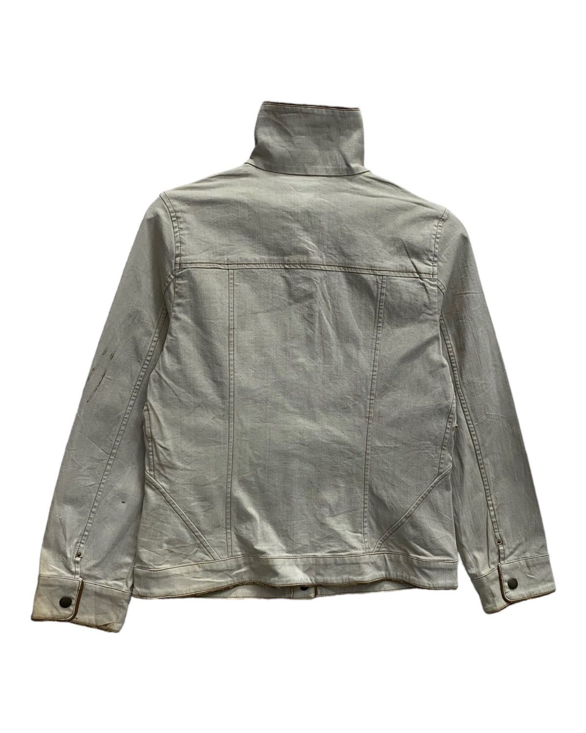 If Six Was Nine 🔥LANVIN SPORT DENIM CREAM CROPPED HIGH NECK JACKET Size S / US 4 / IT 40 - 11 Thumbnail