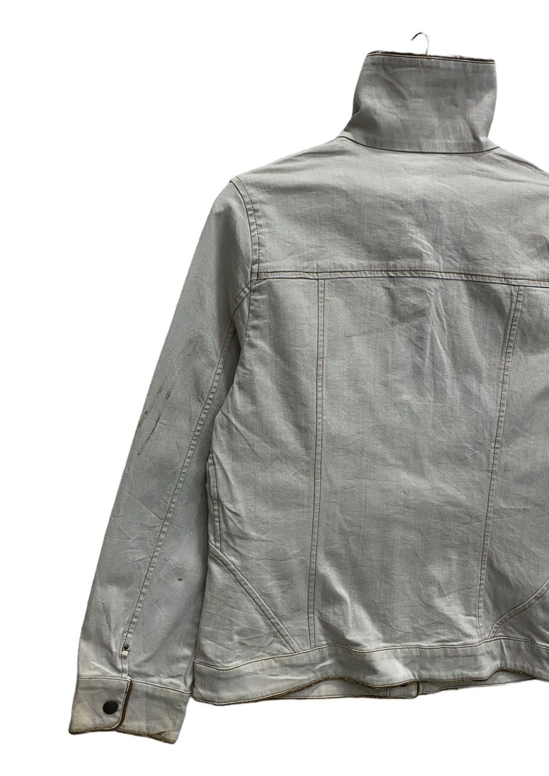 If Six Was Nine 🔥LANVIN SPORT DENIM CREAM CROPPED HIGH NECK JACKET Size S / US 4 / IT 40 - 13 Thumbnail