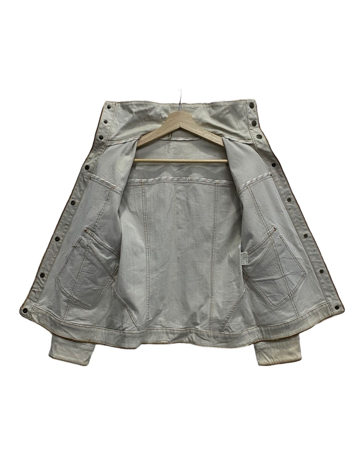 If Six Was Nine 🔥LANVIN SPORT DENIM CREAM CROPPED HIGH NECK JACKET Size S / US 4 / IT 40 - 12 Thumbnail