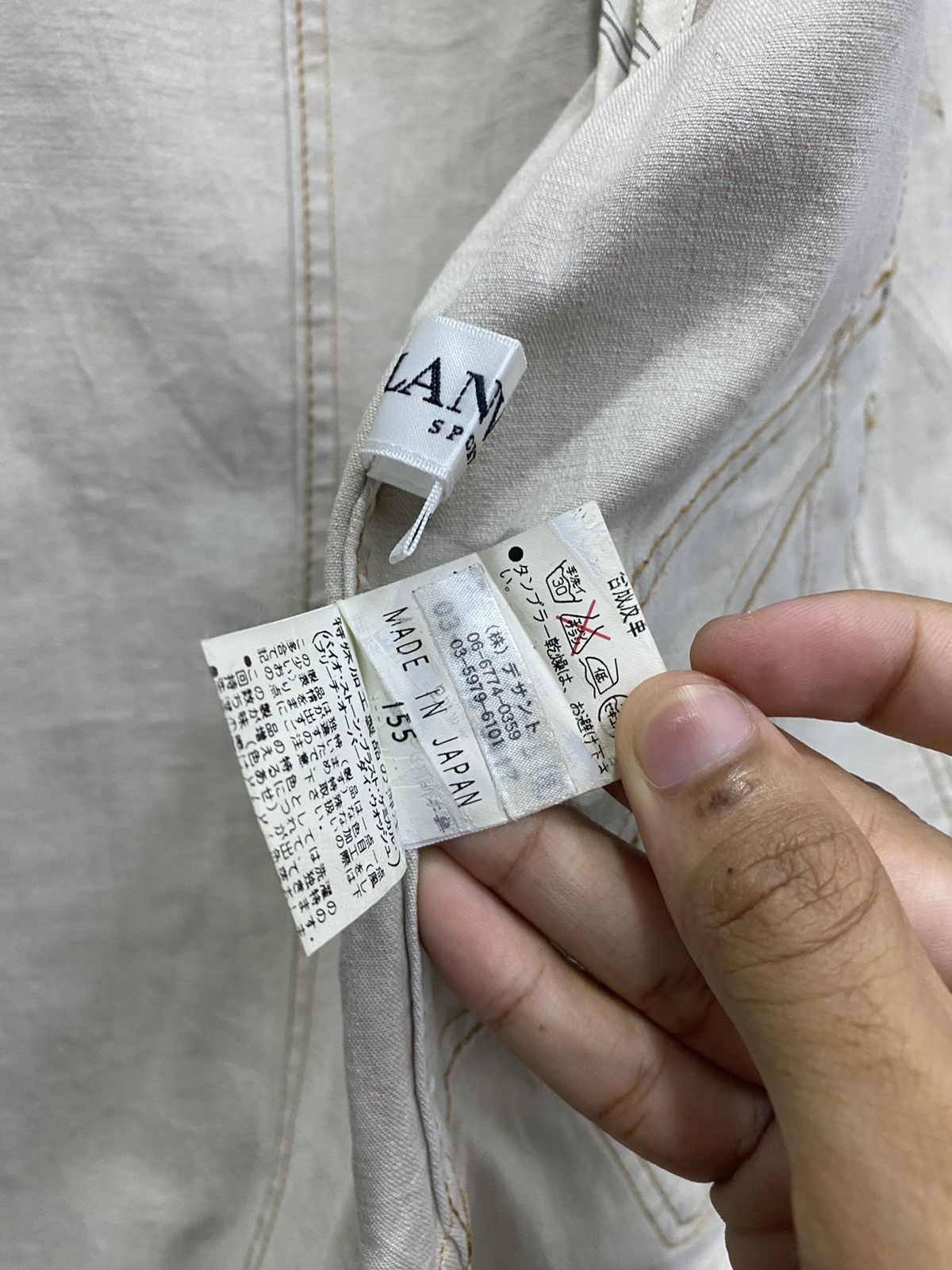 If Six Was Nine 🔥LANVIN SPORT DENIM CREAM CROPPED HIGH NECK JACKET Size S / US 4 / IT 40 - 17 Thumbnail