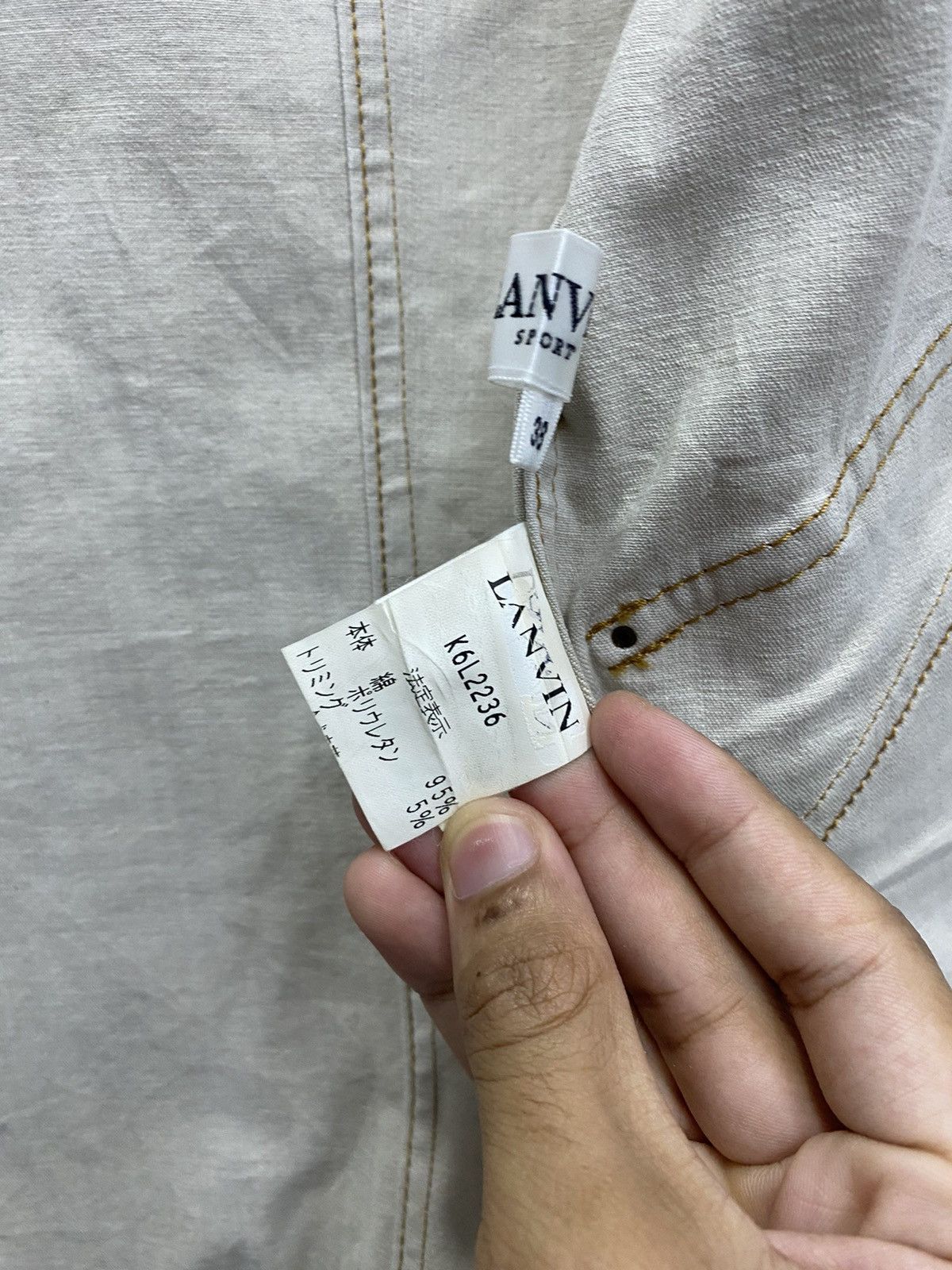 If Six Was Nine 🔥LANVIN SPORT DENIM CREAM CROPPED HIGH NECK JACKET Size S / US 4 / IT 40 - 16 Thumbnail