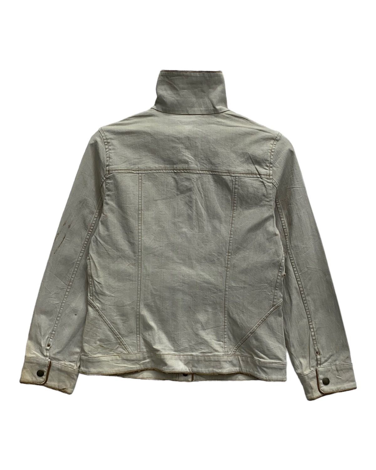 If Six Was Nine 🔥LANVIN SPORT DENIM CREAM CROPPED HIGH NECK JACKET Size US S / EU 44-46 / 1 - 6 Thumbnail