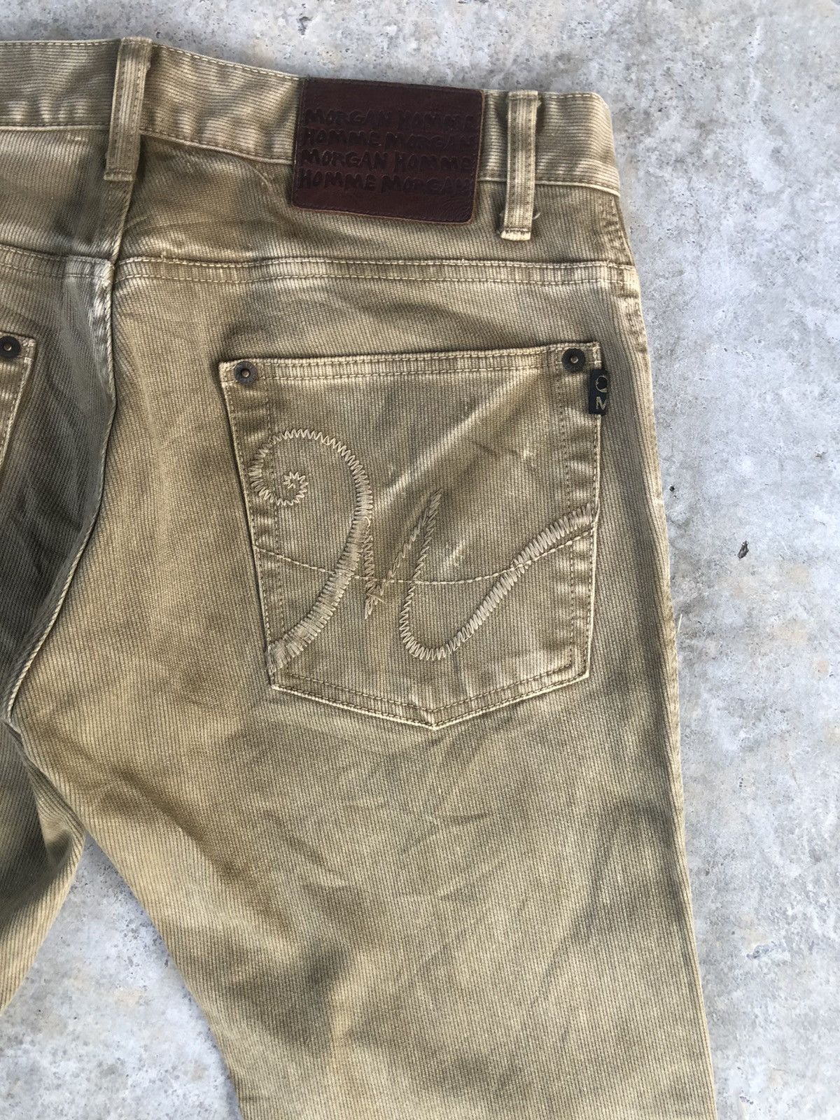 If Six Was Nine Vintage Morgan Homme Flared Jeans Distressed Denim in japan Size US 31 - 9 Thumbnail