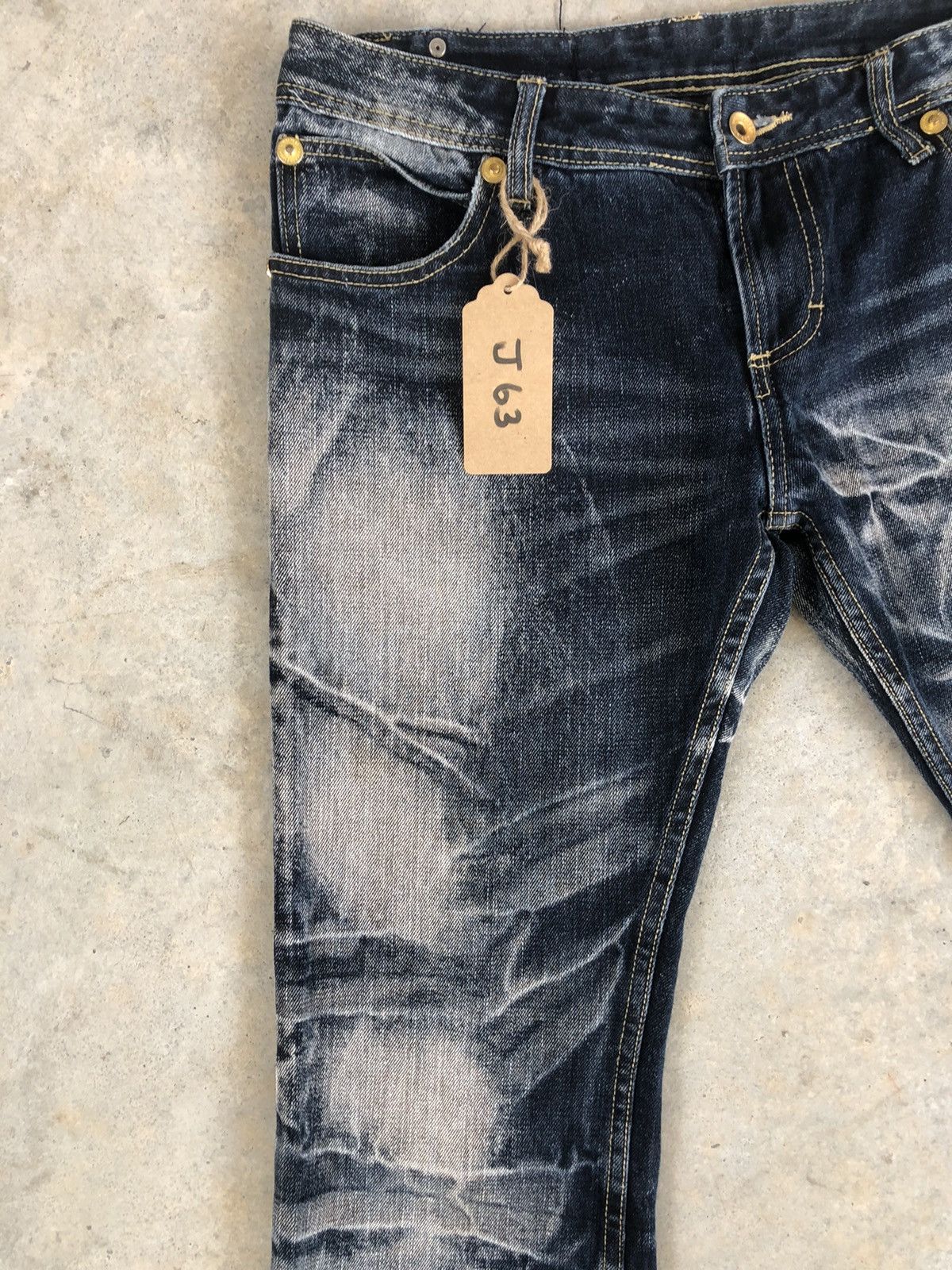 Japanese semantic design flared jeans distressed punk style Bottoms