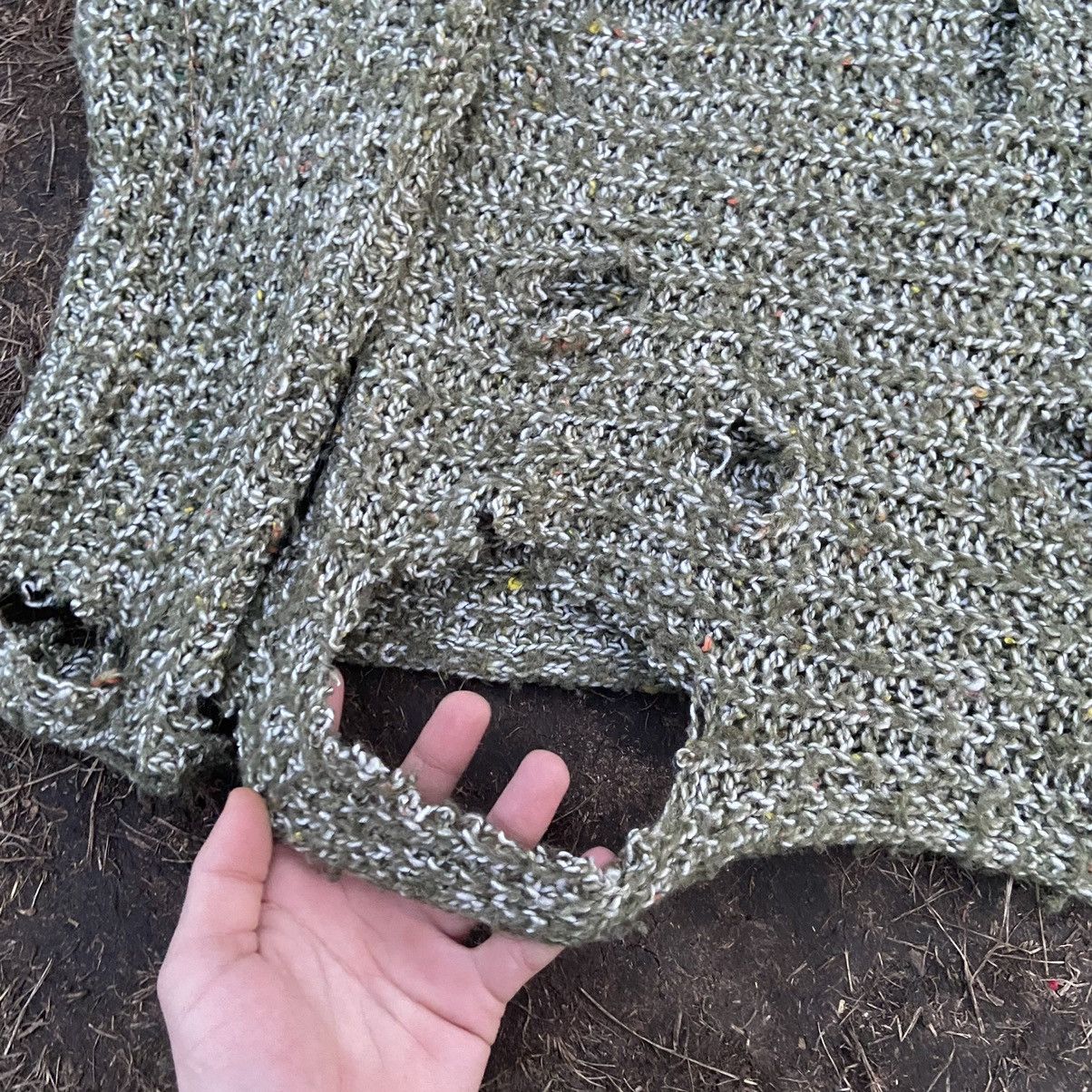 If Six Was Nine Vintage Y2K Mohair Teddy Grass Sweater Distressed BUYMYPIECE Size M / US 6-8 / IT 42-44 - 5 Thumbnail