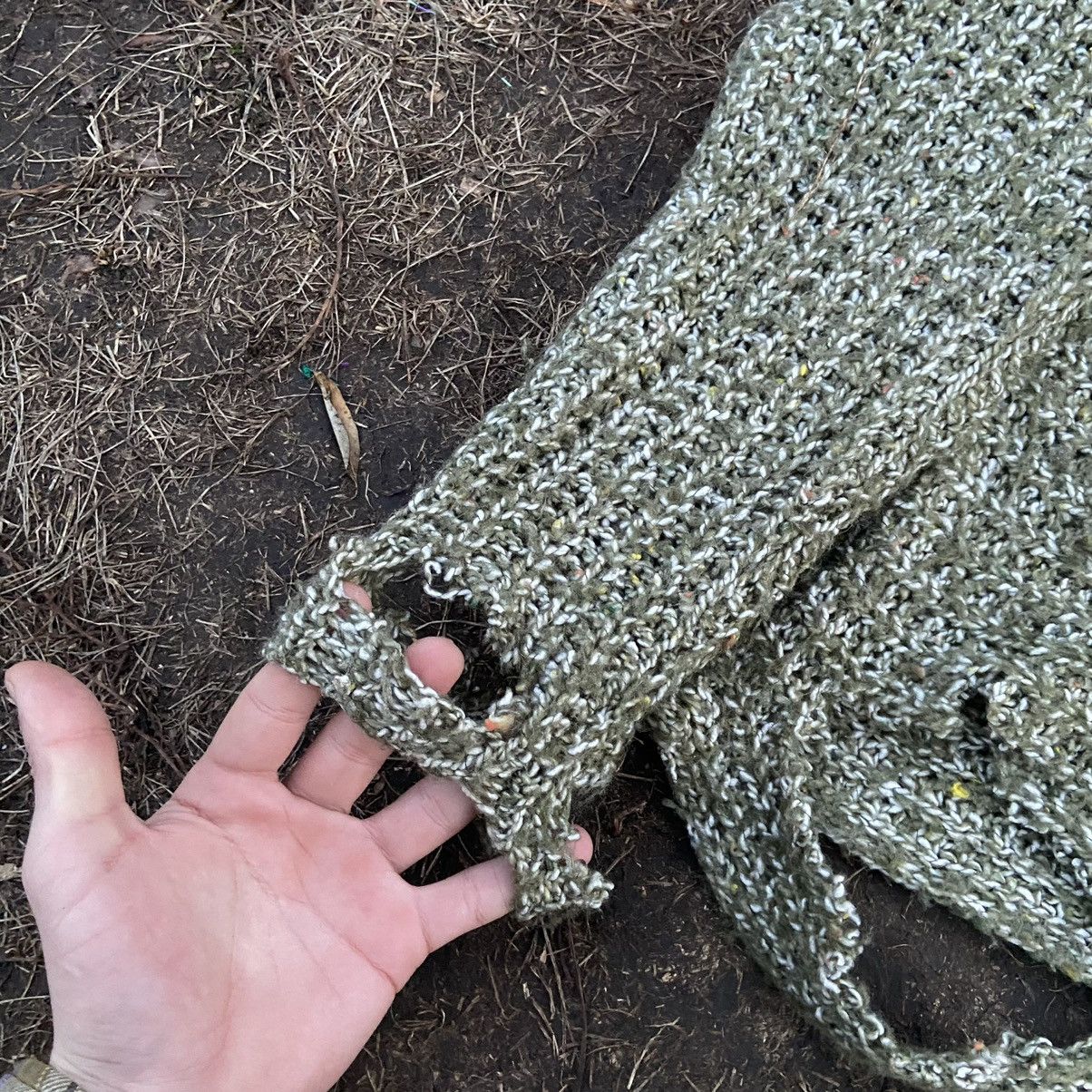 If Six Was Nine Vintage Y2K Mohair Teddy Grass Sweater Distressed BUYMYPIECE Size M / US 6-8 / IT 42-44 - 4 Thumbnail