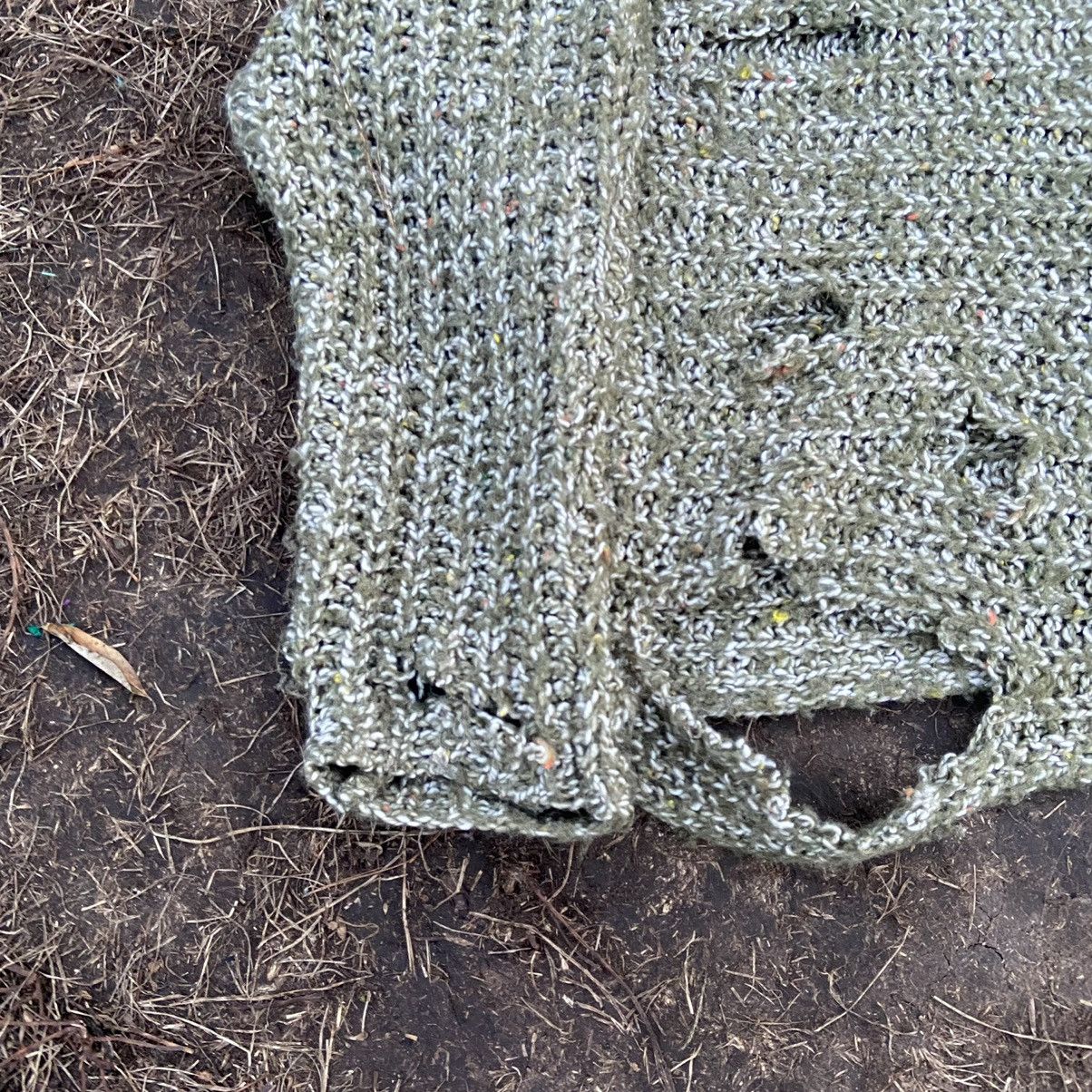 If Six Was Nine Vintage Y2K Mohair Teddy Grass Sweater Distressed BUYMYPIECE Size M / US 6-8 / IT 42-44 - 3 Thumbnail