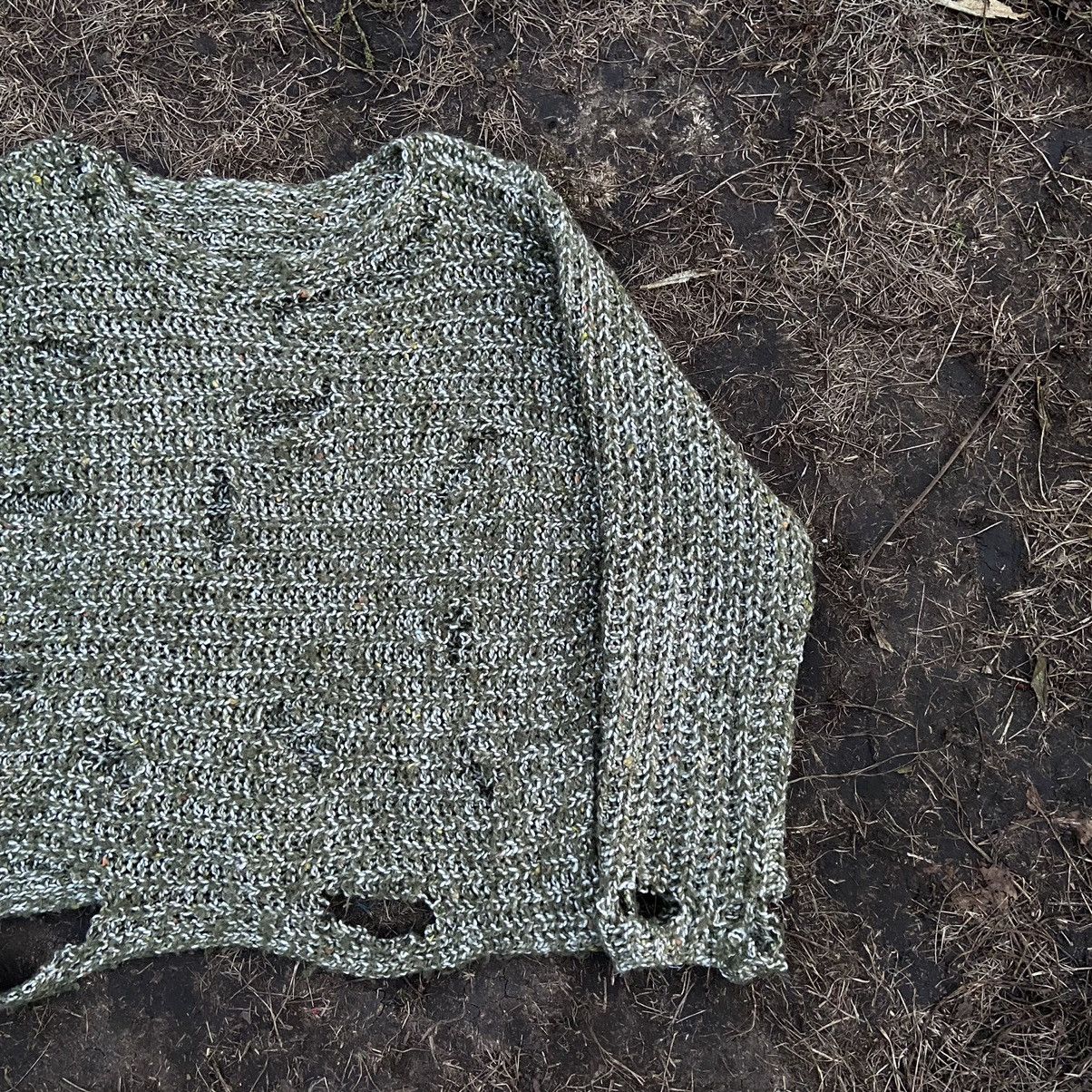 If Six Was Nine Vintage Y2K Mohair Teddy Grass Sweater Distressed BUYMYPIECE Size M / US 6-8 / IT 42-44 - 2 Thumbnail