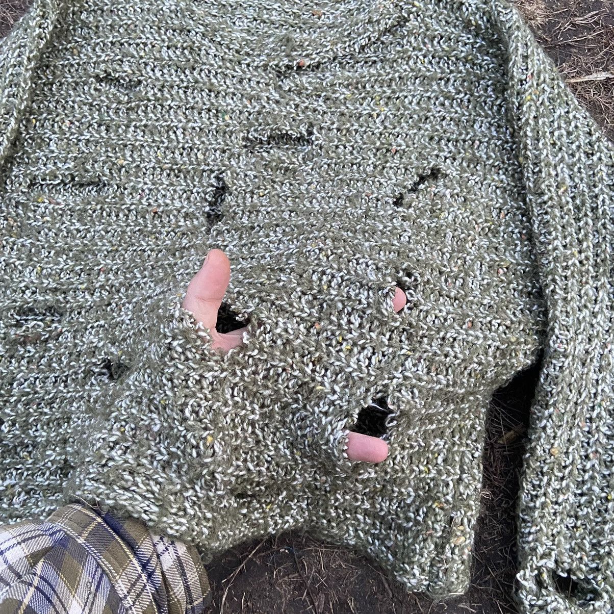 If Six Was Nine Vintage Y2K Mohair Teddy Grass Sweater Distressed BUYMYPIECE Size M / US 6-8 / IT 42-44 - 6 Thumbnail