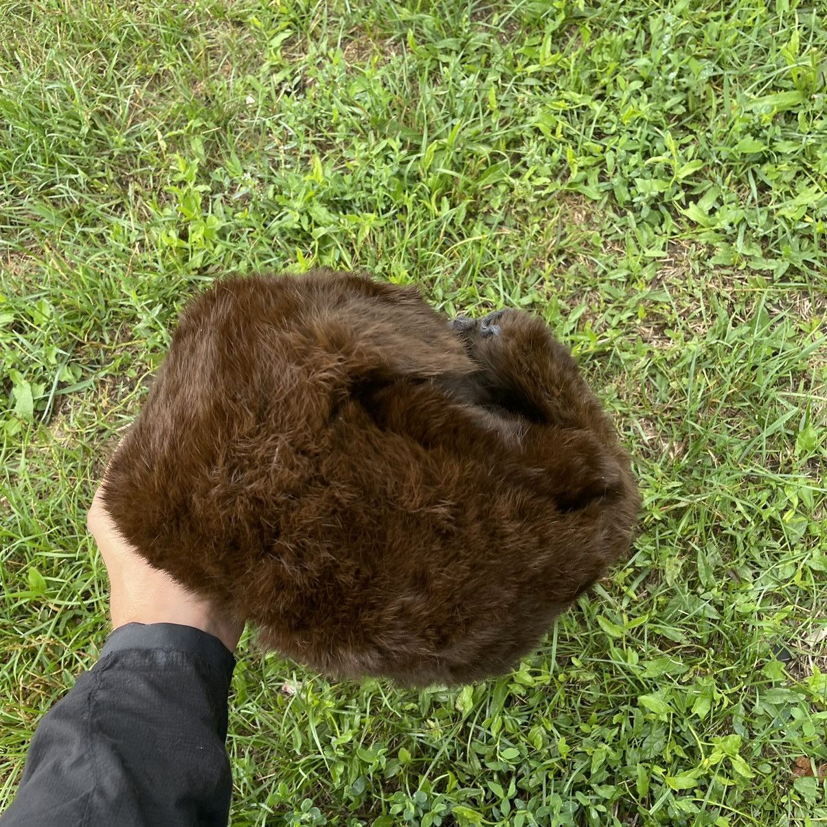 Vintage Vintage 90s Mohair Beanie Brown Streetwear Knit Hat Opium OS Size ONE SIZE - 8 Thumbnail