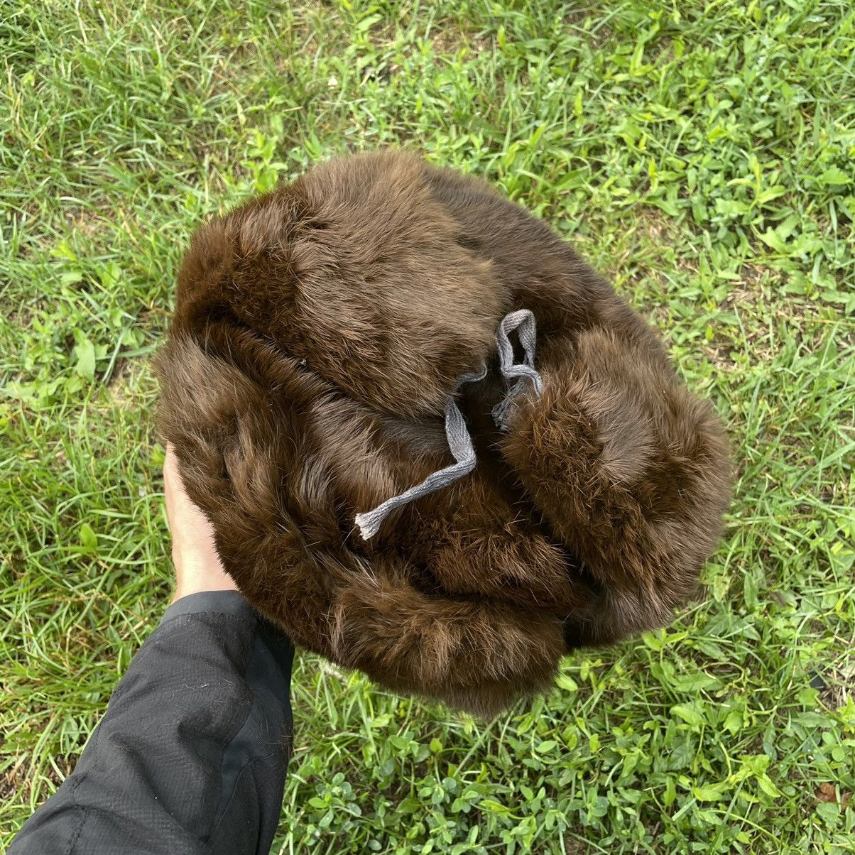 Vintage Vintage 90s Mohair Beanie Brown Streetwear Knit Hat Opium OS Size ONE SIZE - 6 Thumbnail