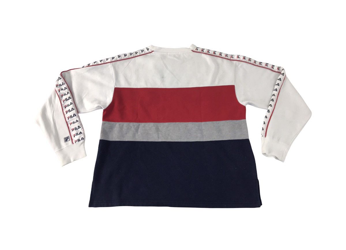 Fila × Vintage Fila Big Logo Spell Out Sweatshirt Pull Over Colour Block Size US M / EU 48-50 / 2 - 2 Thumbnail