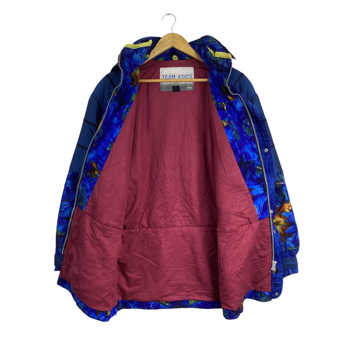 Asics × Vintage Vintage TEAM ASICS Flower Design Ski Winter Jacket Size US L / EU 52-54 / 3 - 3 Thumbnail
