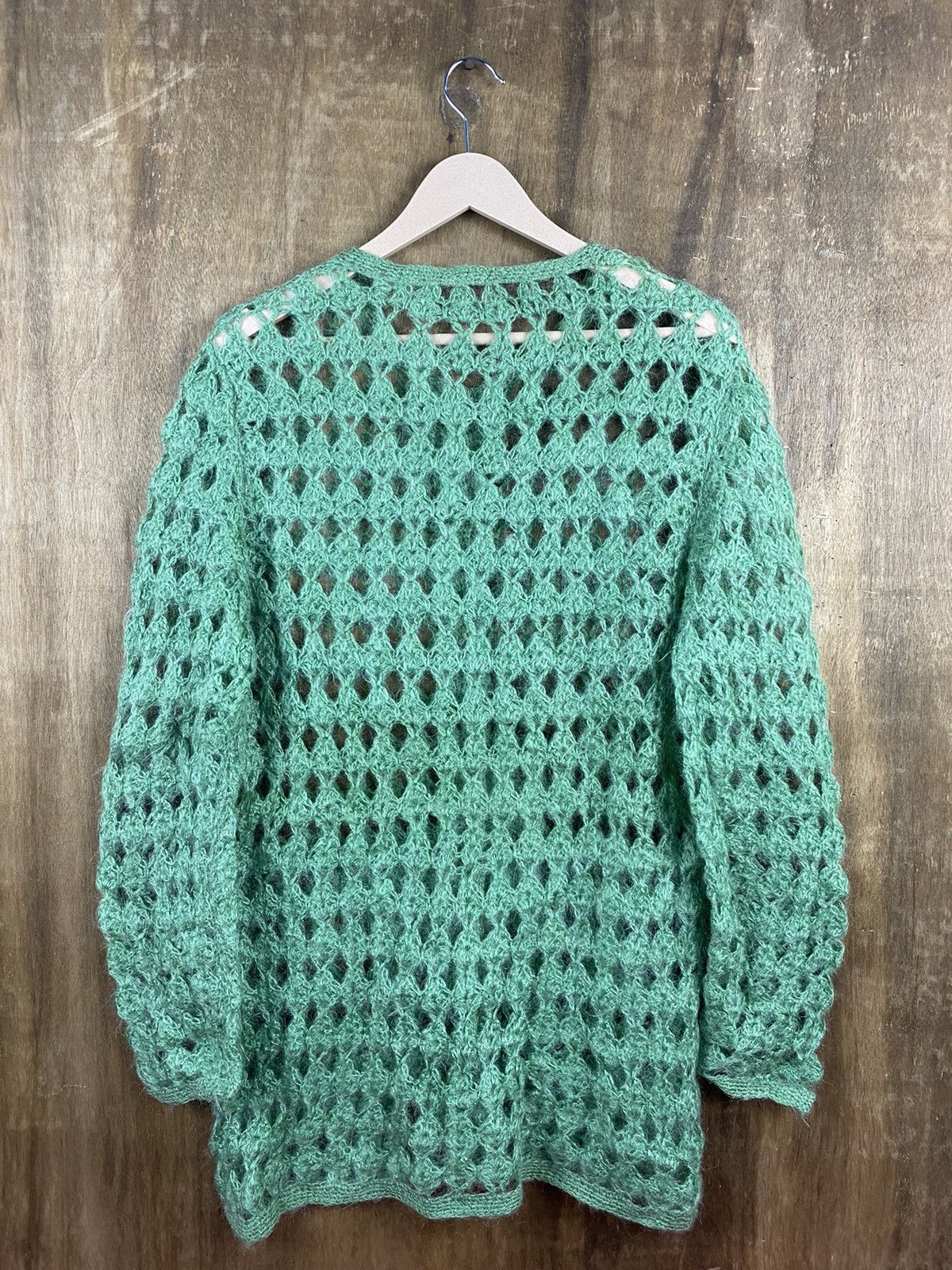 Homespun Knitwear DL Japan Homespun green crochet Knitwear #Z025 Size US XL / EU 56 / 4 - 10 Thumbnail