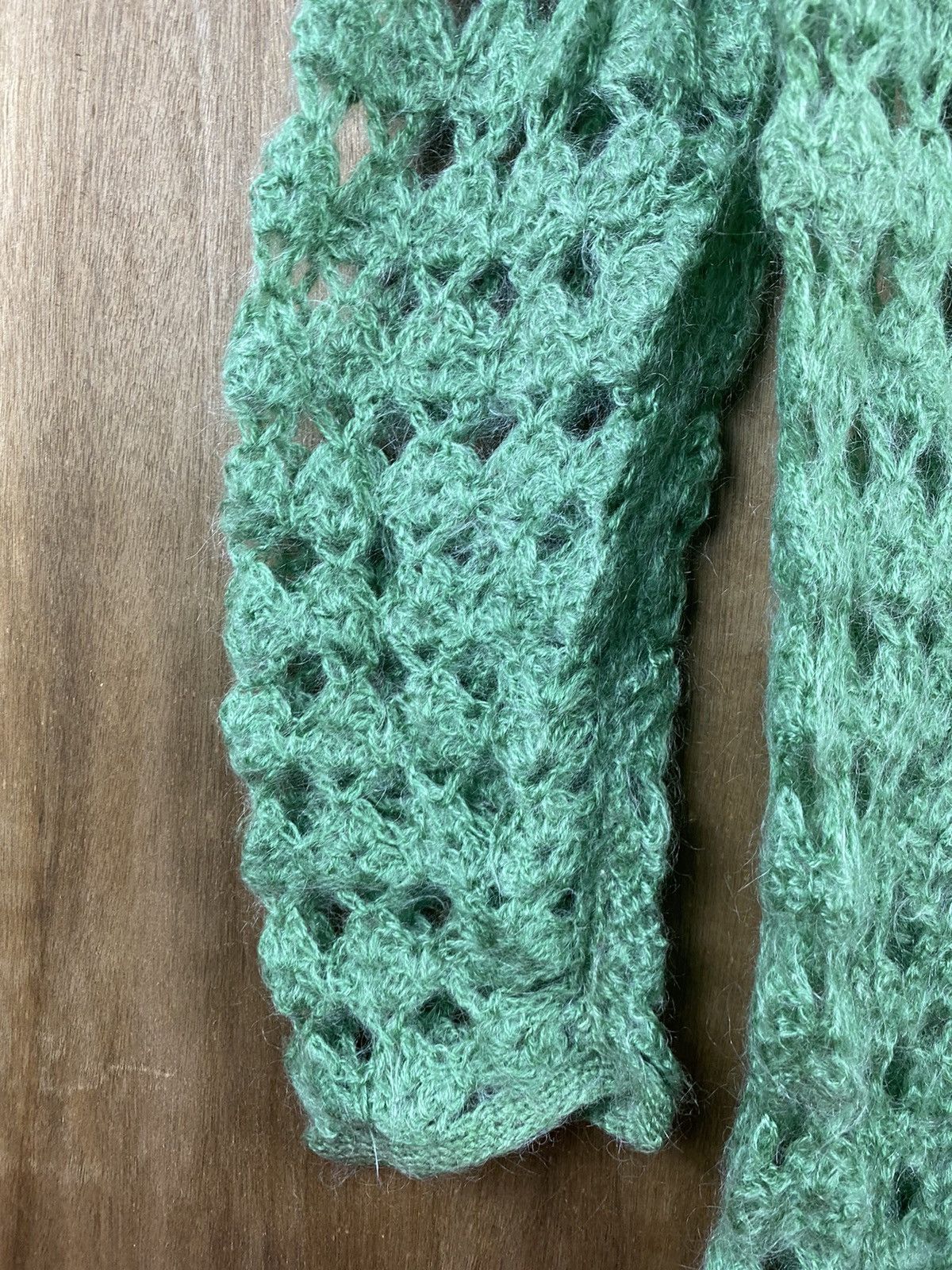 Homespun Knitwear DL Japan Homespun green crochet Knitwear #Z025 Size US XL / EU 56 / 4 - 4 Thumbnail