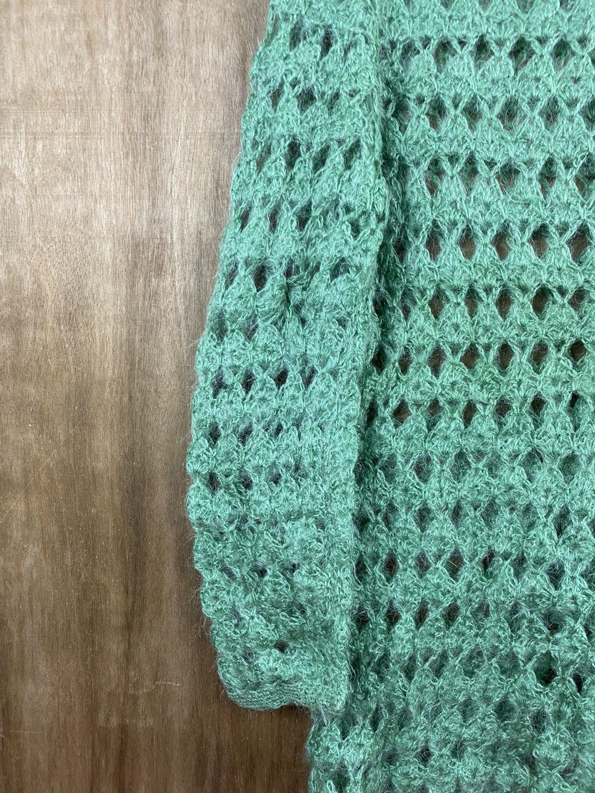 Homespun Knitwear DL Japan Homespun green crochet Knitwear #Z025 Size US XL / EU 56 / 4 - 11 Thumbnail
