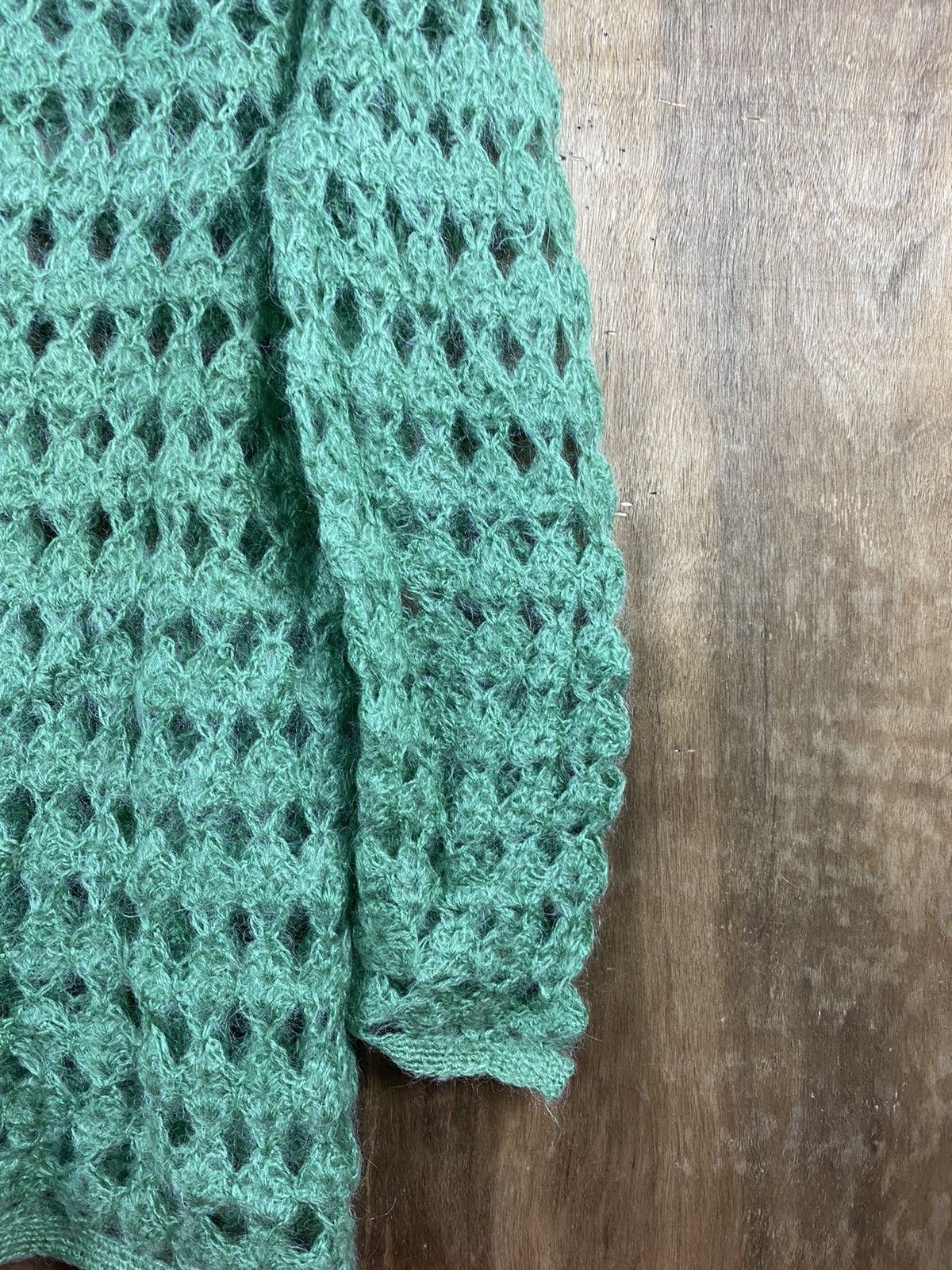 Homespun Knitwear DL Japan Homespun green crochet Knitwear #Z025 Size US XL / EU 56 / 4 - 13 Thumbnail