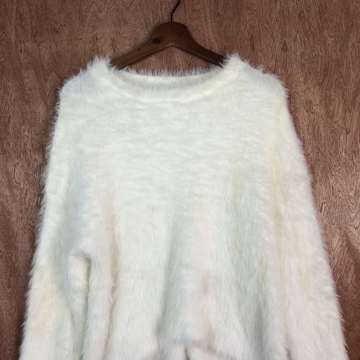 Homespun Knitwear DL Browny Standard White Mohair Shag Shaggy Knitwear #c419 Size M / US 6-8 / IT 42-44 - 2 Thumbnail
