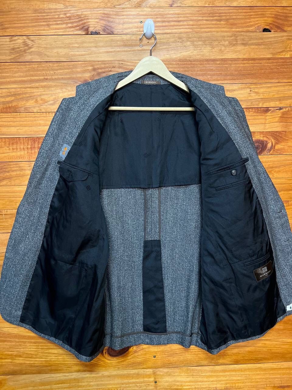 Givenchy GIVENCHY WOOL FISHBONE DESIGN BLAZERS Size 46R - 13 Thumbnail