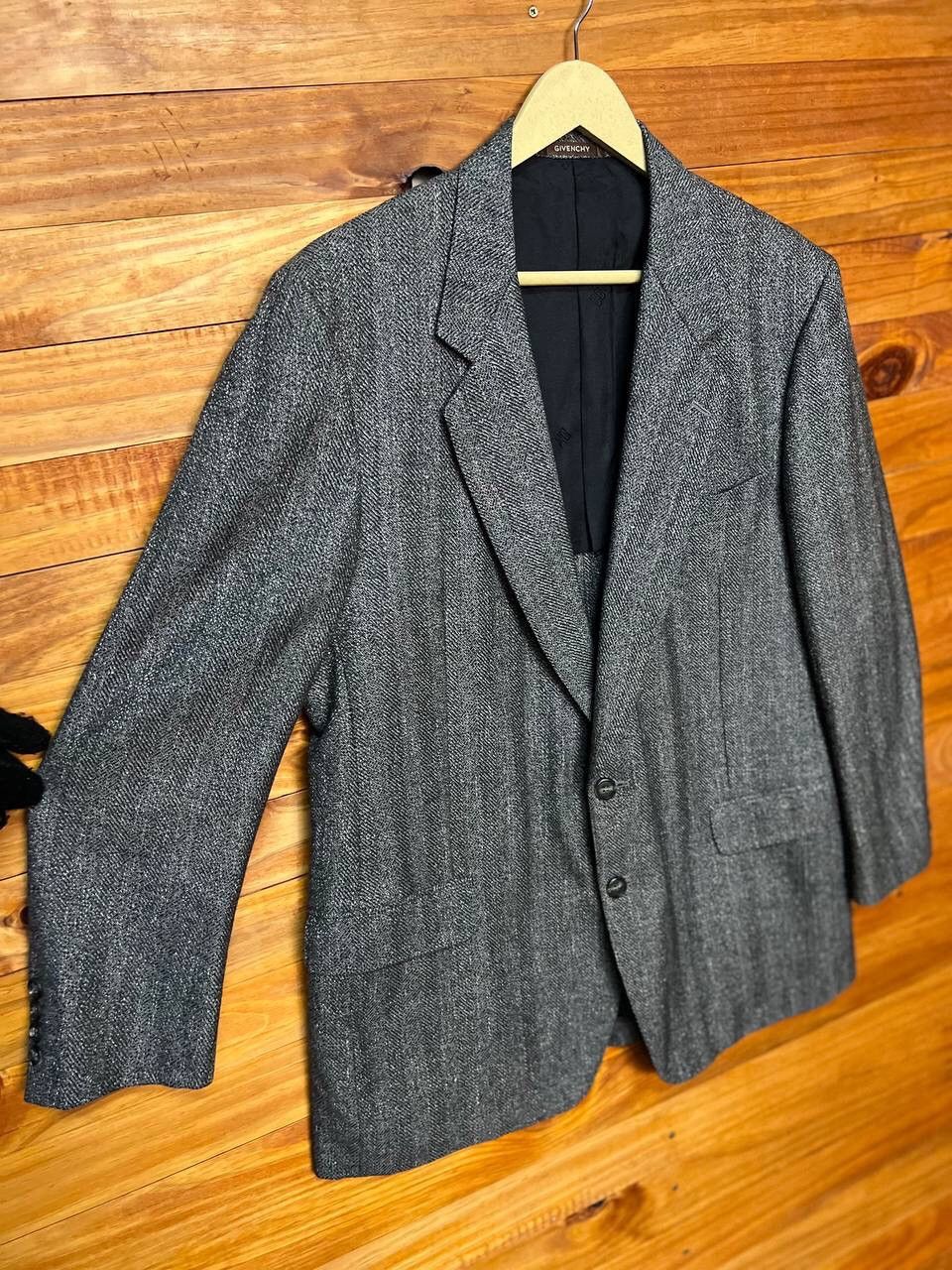 Givenchy GIVENCHY WOOL FISHBONE DESIGN BLAZERS Size 46R - 5 Thumbnail