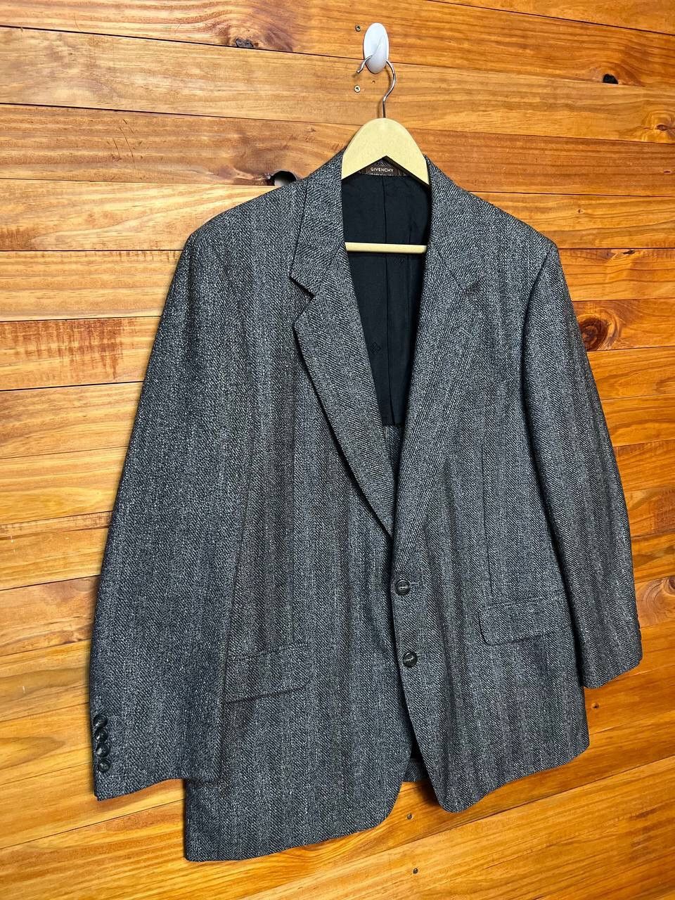 Givenchy GIVENCHY WOOL FISHBONE DESIGN BLAZERS Size 46R - 2 Thumbnail