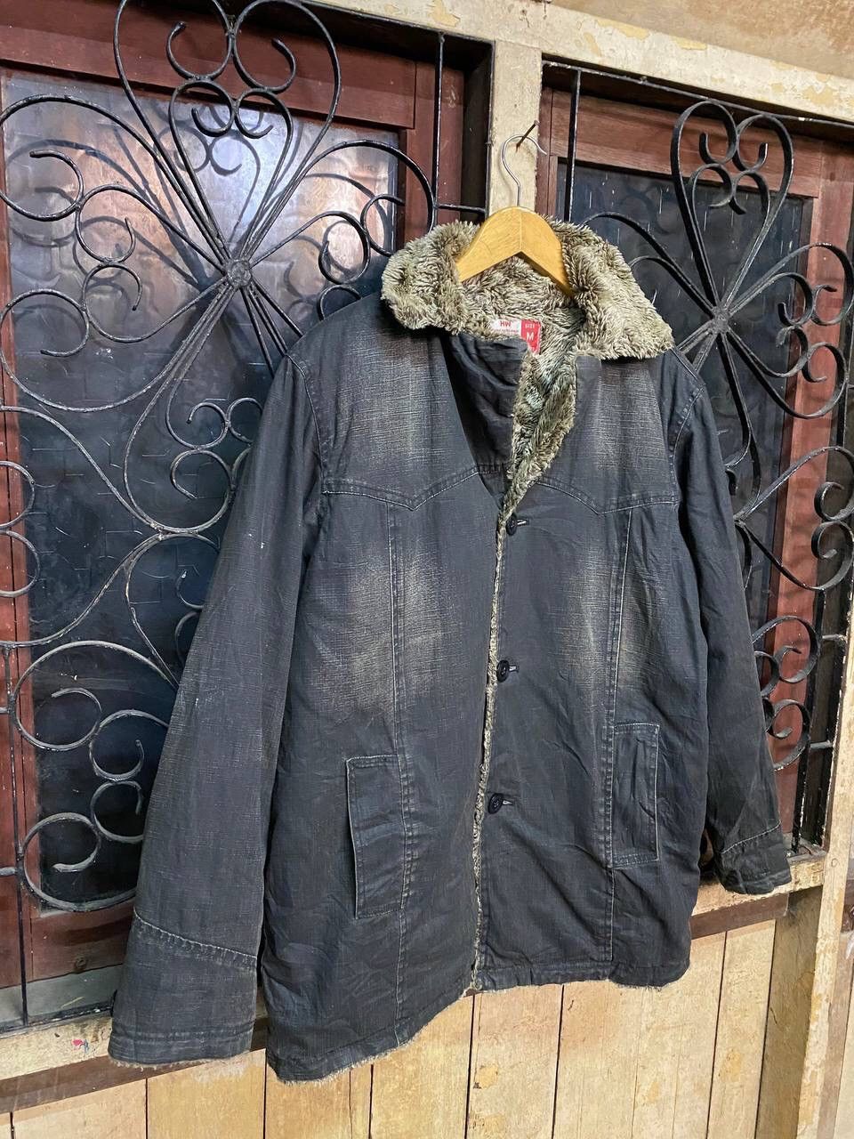 Japanese Brand Vintage Mac Eye Sherpa Workwear Coat Size US L / EU 52-54 / 3 - 2 Thumbnail