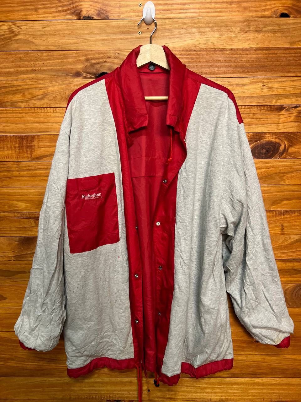 Budweiser VINTAGE BUDWEISER HOODIE WINDBREAKER JACKET Size US L / EU 52-54 / 3 - 16 Thumbnail